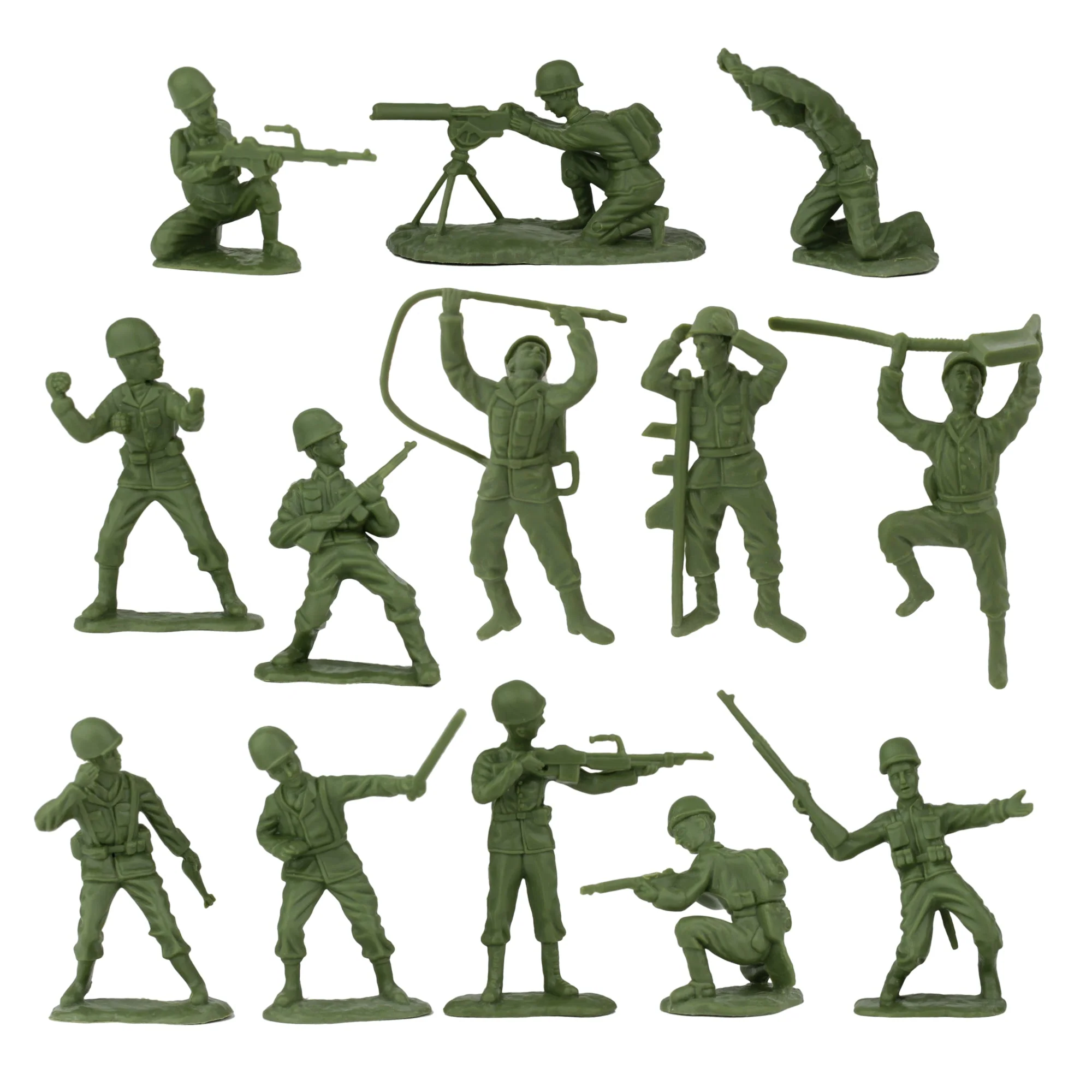 BMC WW2 D-Day Plastic Army Men - 34 American, British, German Soldier Figures - Image 2