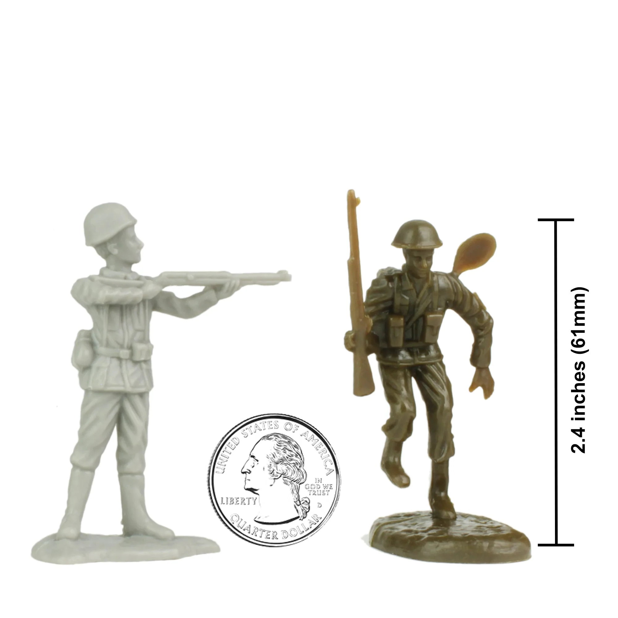 BMC WW2 D-Day Juno Beach Plastic Army Men - 35pc Canada & German Soldier Figures - Image 2