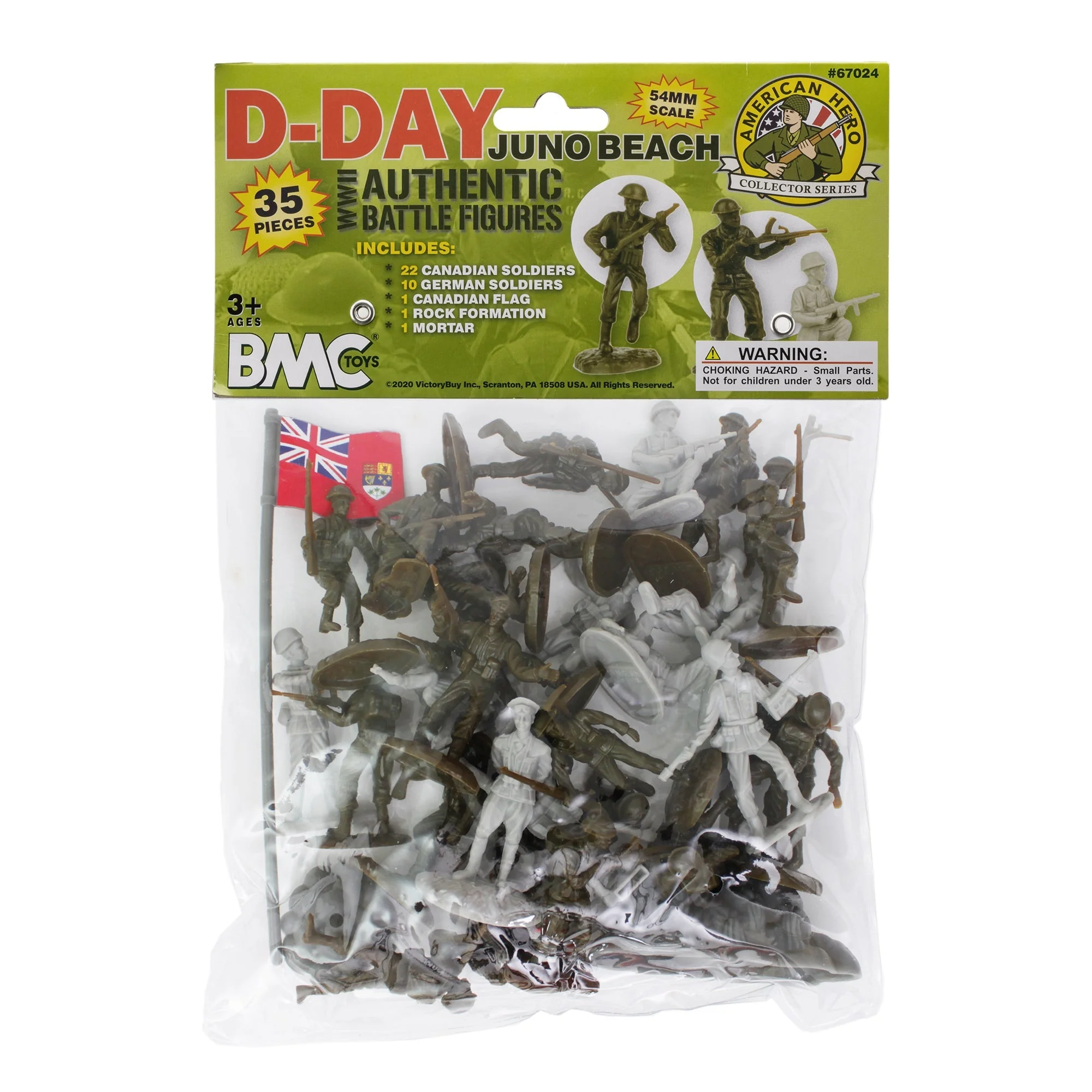 BMC WW2 D-Day Juno Beach Plastic Army Men - 35pc Canada & German Soldier Figures - Image 7