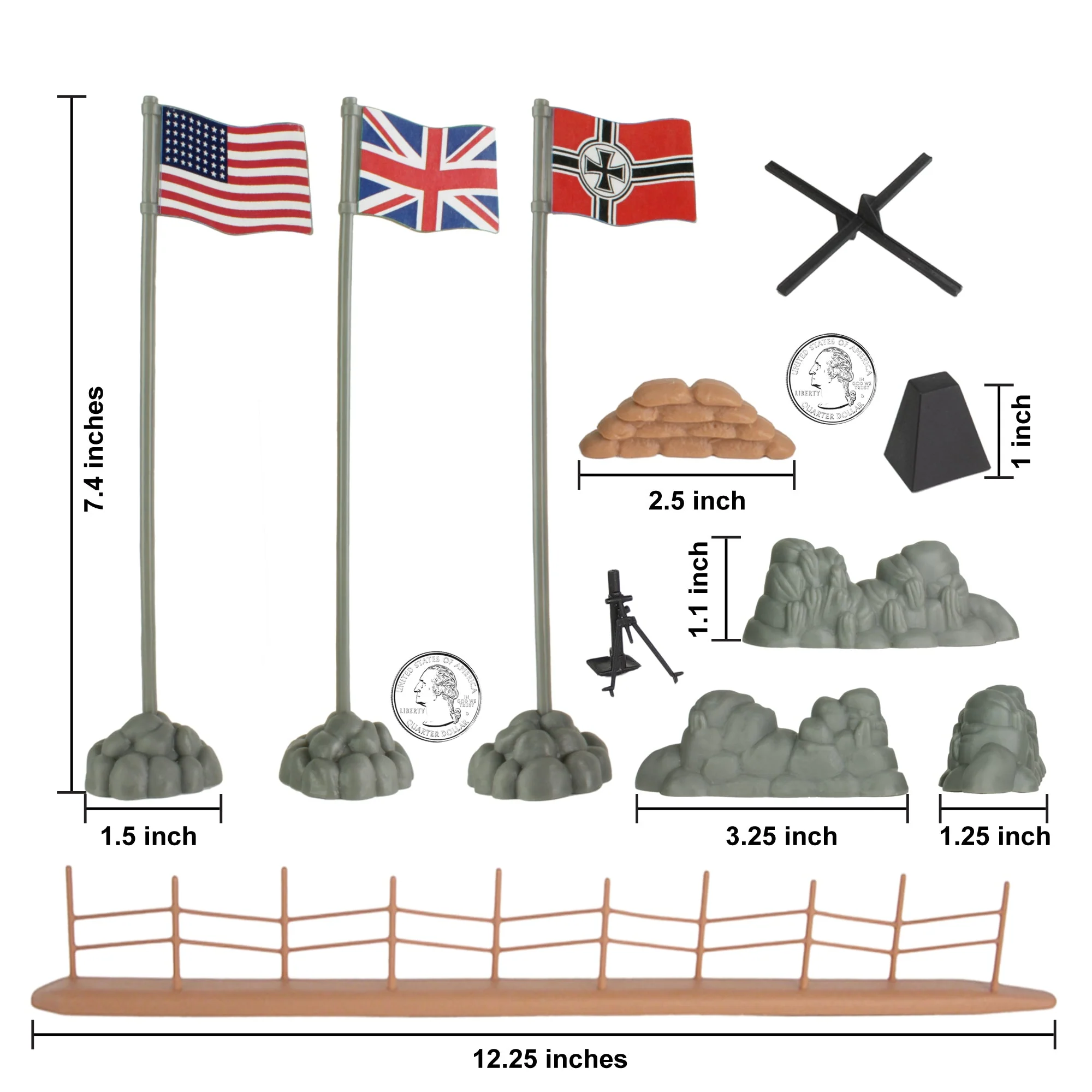 BMC WW2 D-Day Plastic Army Men - Invasion of Normandy 114pc Boxed Playset - Image 8
