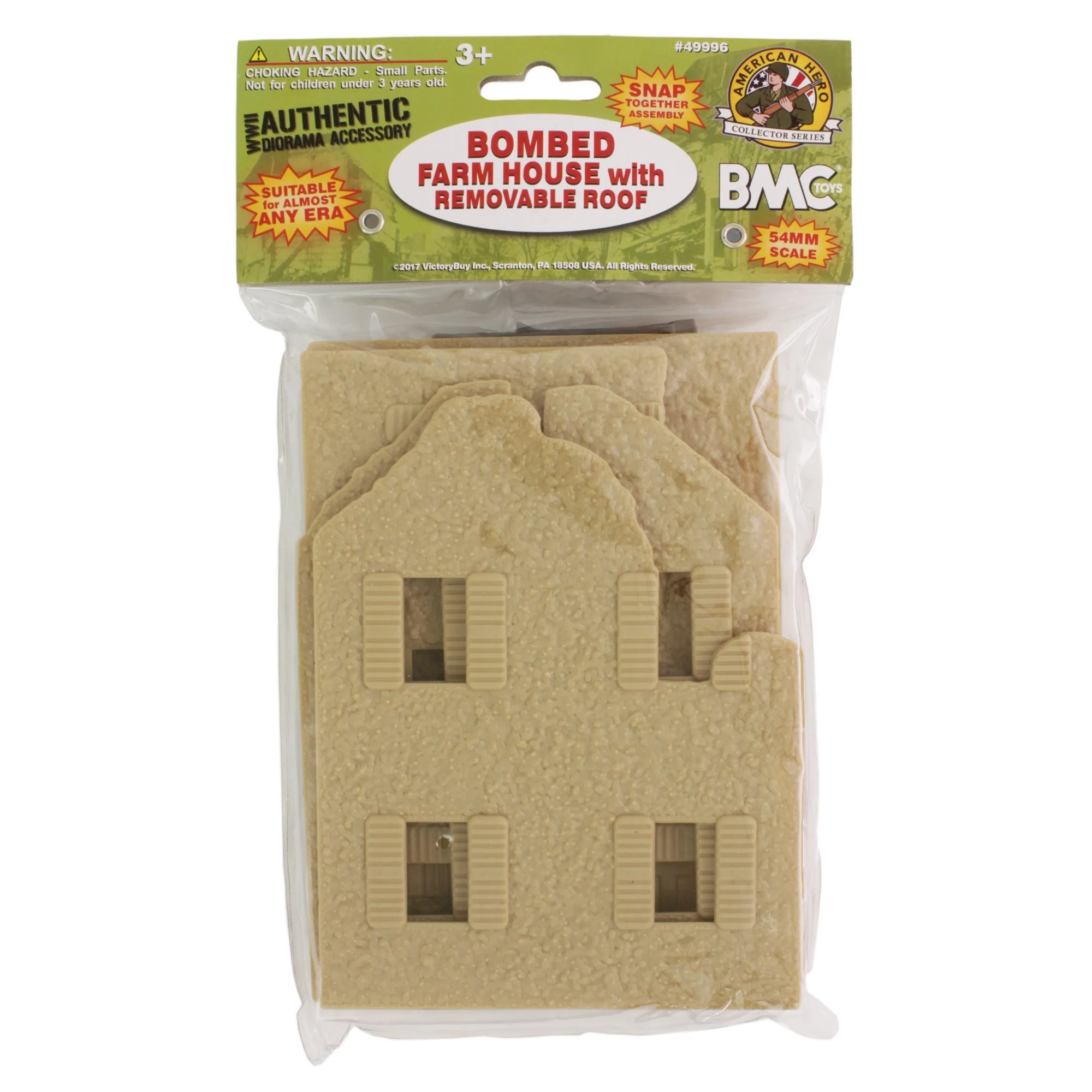 BMC WW2 Bombed French Farm House - Plastic Army Men Playset Accessory - Image 7