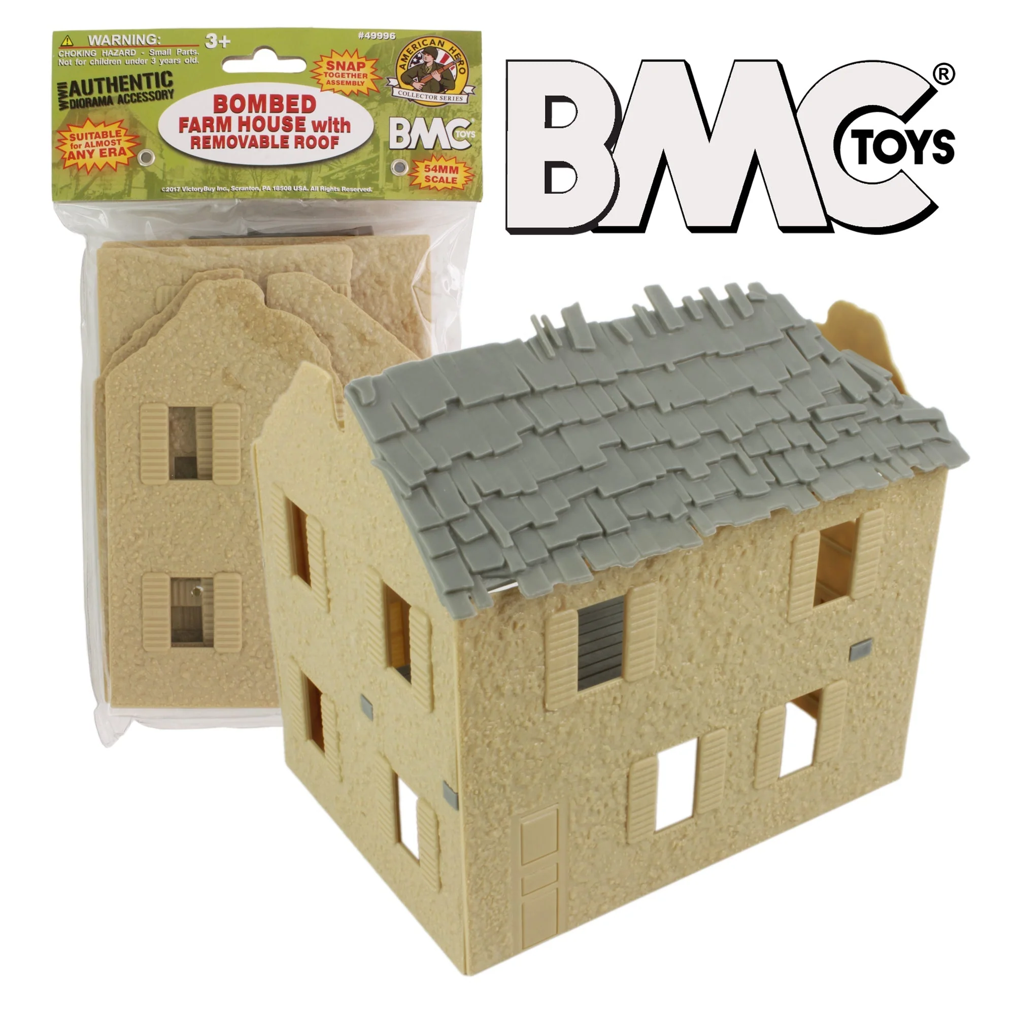 BMC WW2 Bombed French Farm House - Plastic Army Men Playset Accessory - Image 8