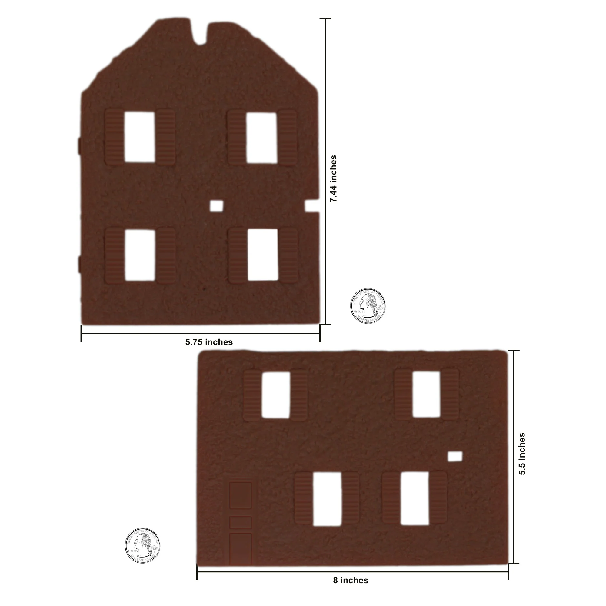 BMC WW2 Bombed French Farm House - Brown Plastic Army Men Playset Accessory - Image 4