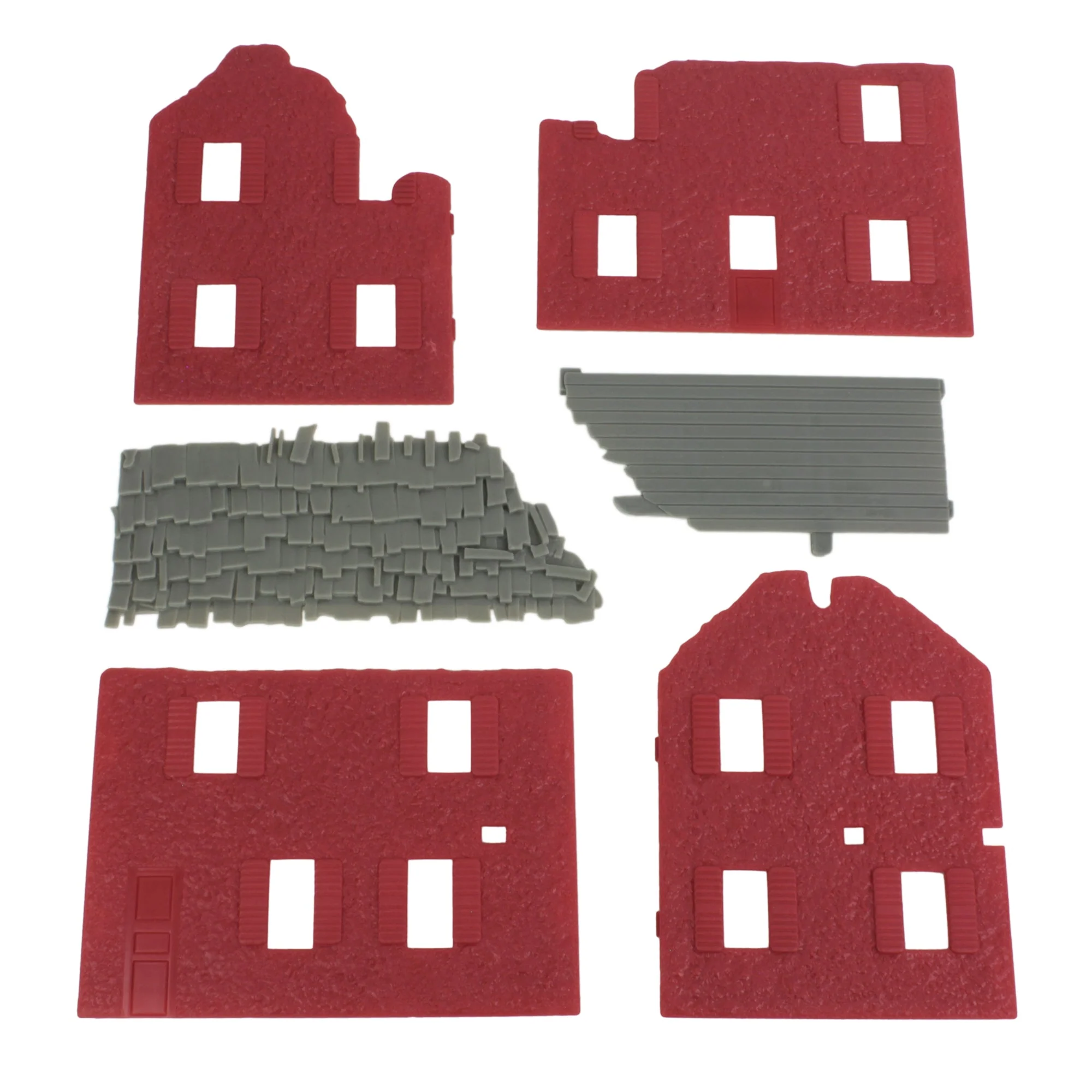 BMC WW2 Bombed French Farm House - Barn Red Plastic Army Men Playset Accessory - Image 4