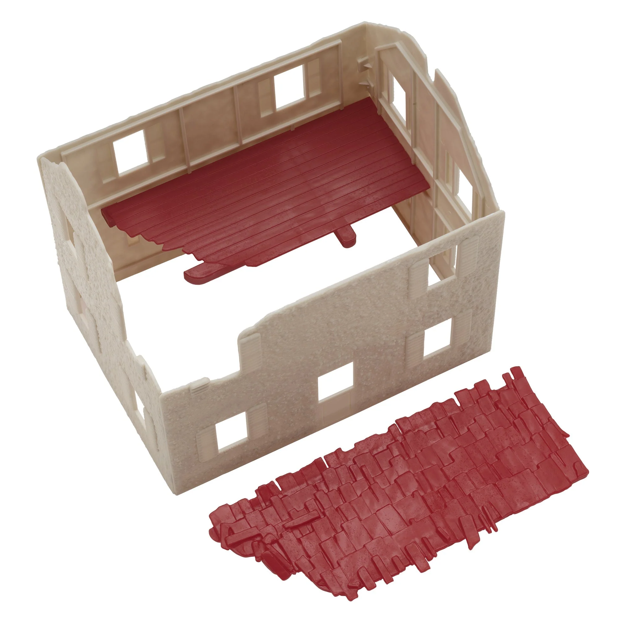 BMC WW2 Ruined Spanish Farm House - Plastic Army Men Playset Accessory - Image 2