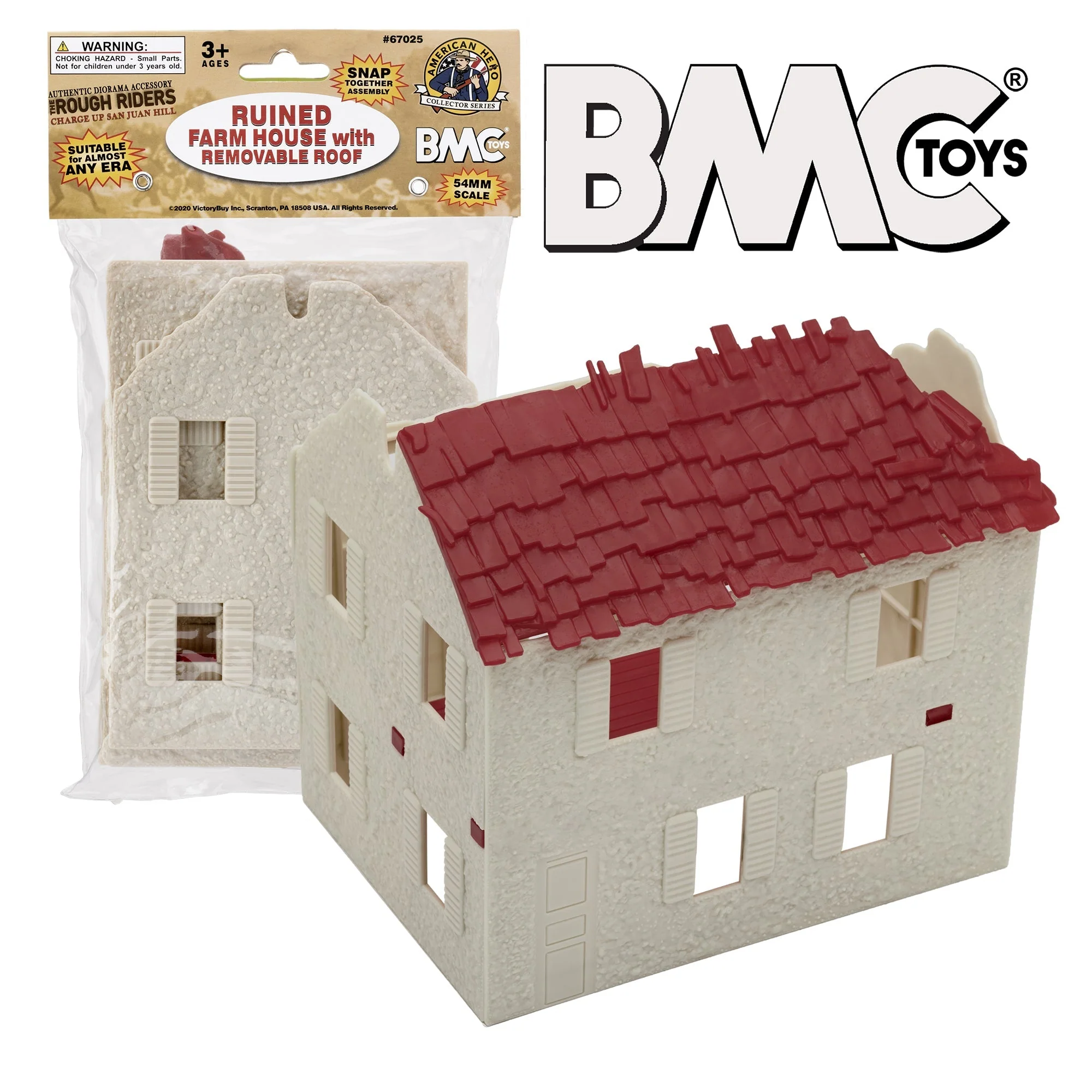 BMC WW2 Ruined Spanish Farm House - Plastic Army Men Playset Accessory - Image 8