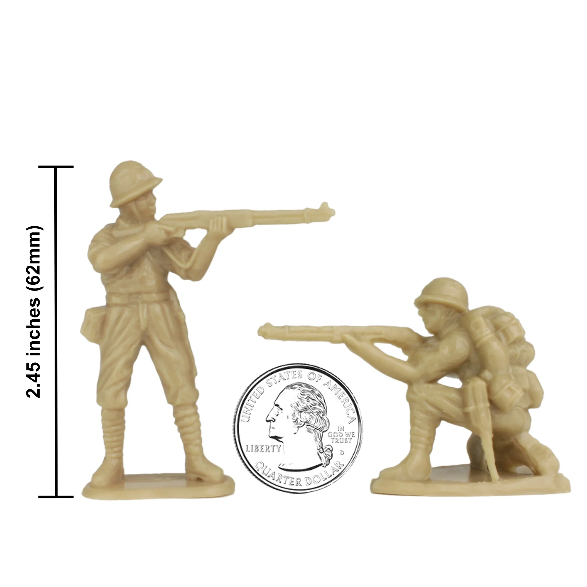 BMC WW2 Japanese Plastic Army Men - 30 Imperial Soldiers of Japan 1:32 Figures - Image 2