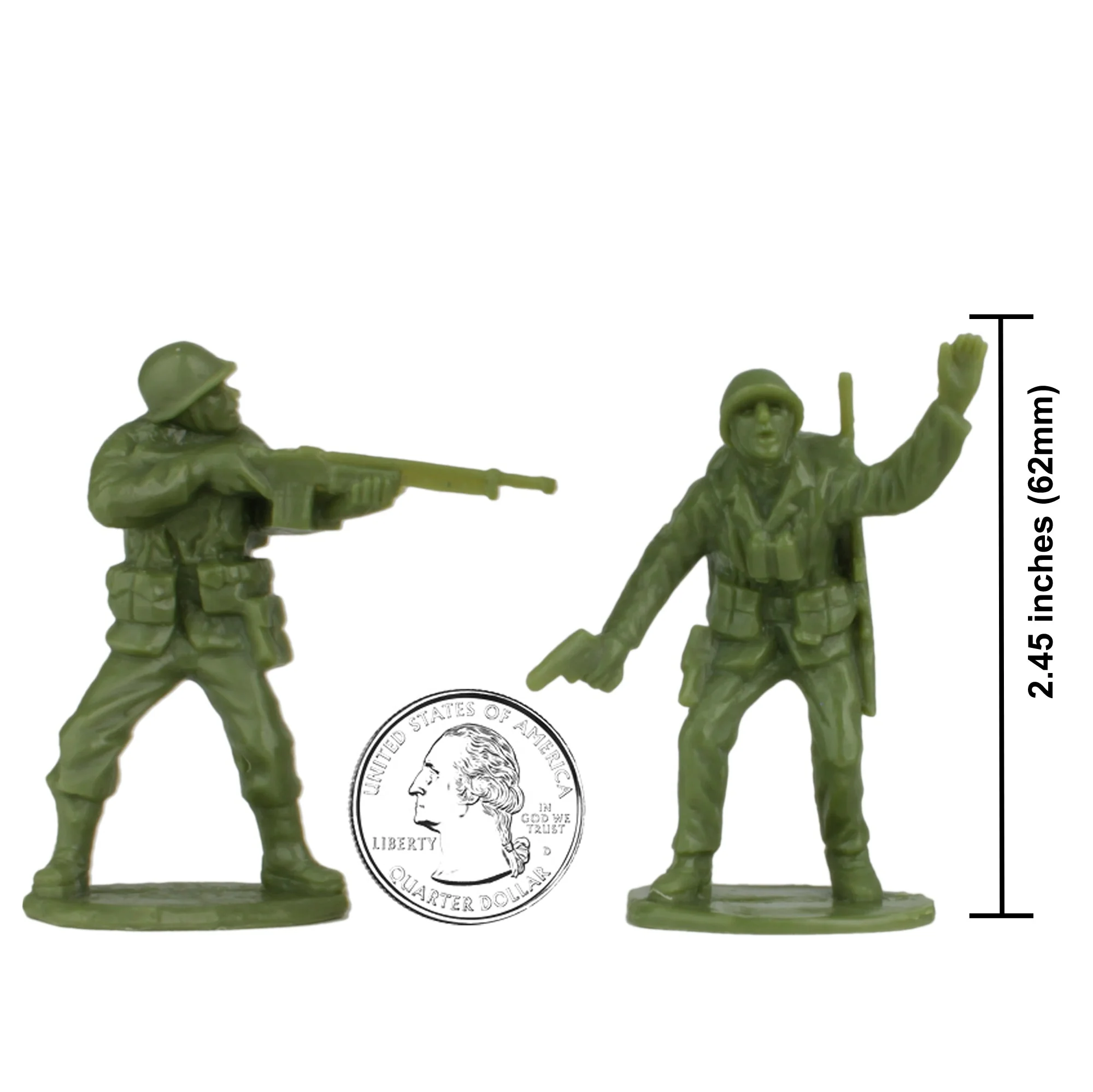BMC WW2 Iwo Jima US Marines Plastic Army Men - 36 American Soldier Figures - Image 2