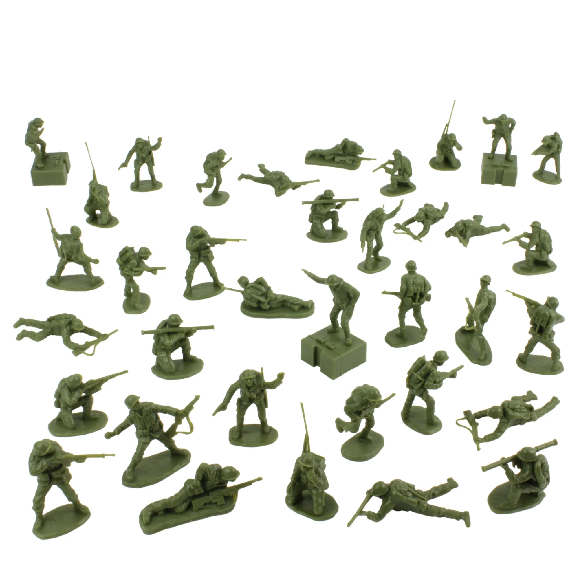 BMC WW2 Iwo Jima US Marines Plastic Army Men - 36 American Soldier Figures - Image 4