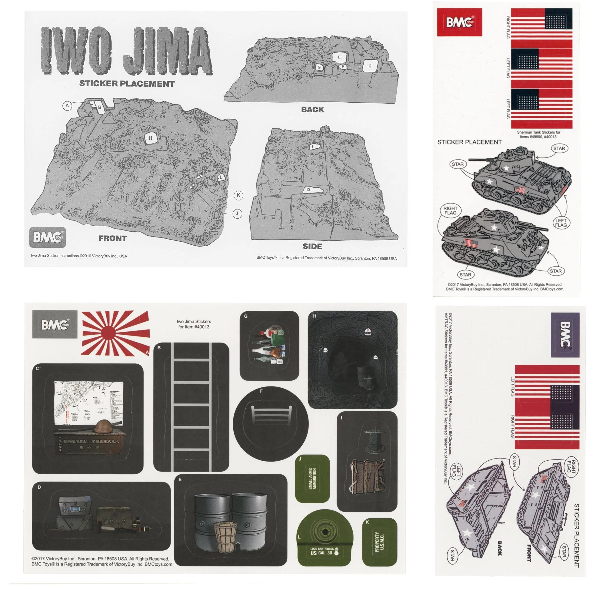 BMC WW2 Iwo Jima Plastic Army Men - Island, Tanks & Soldiers 72pc Playset - Image 13