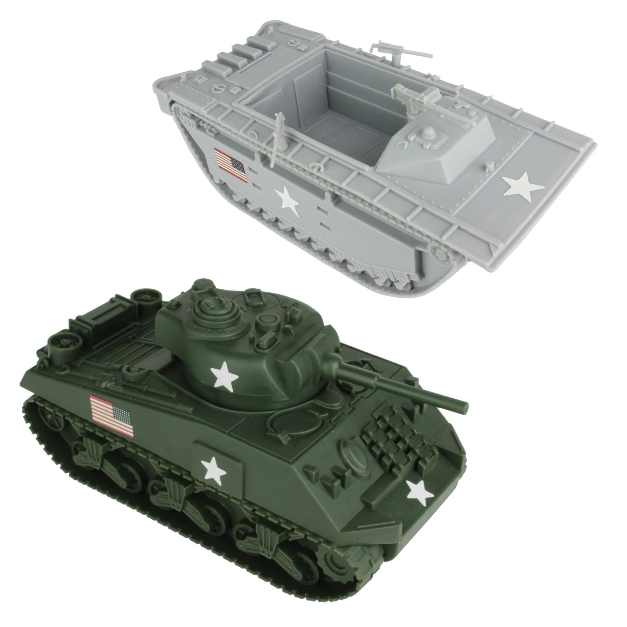 BMC WW2 Iwo Jima Plastic Army Men - Island, Tanks & Soldiers 72pc Playset - Image 6