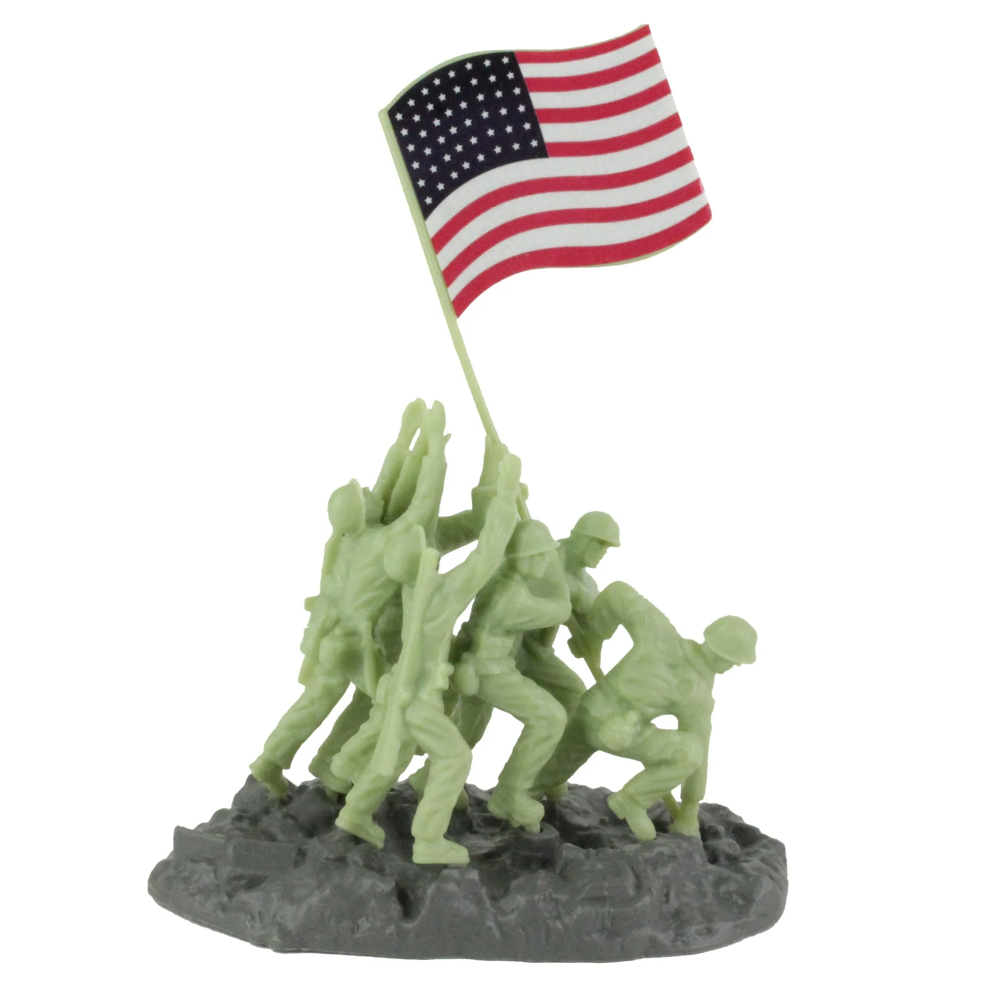 BMC WW2 Iwo Jima Plastic Army Men 32pc Sage US & Butternut Japan Soldier Figures - Image 4