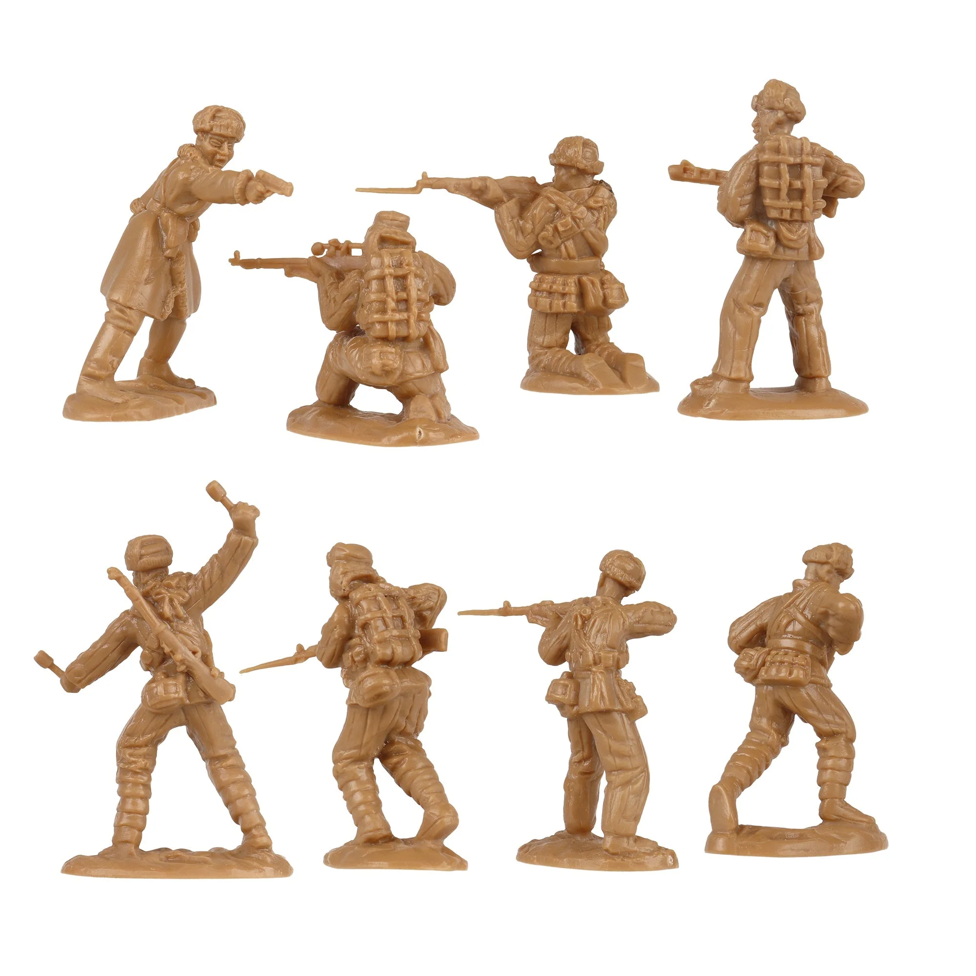 BMC Korean War Winter Battle - 16pc Tan North Korean & Chinese Soldier Figures - Image 7