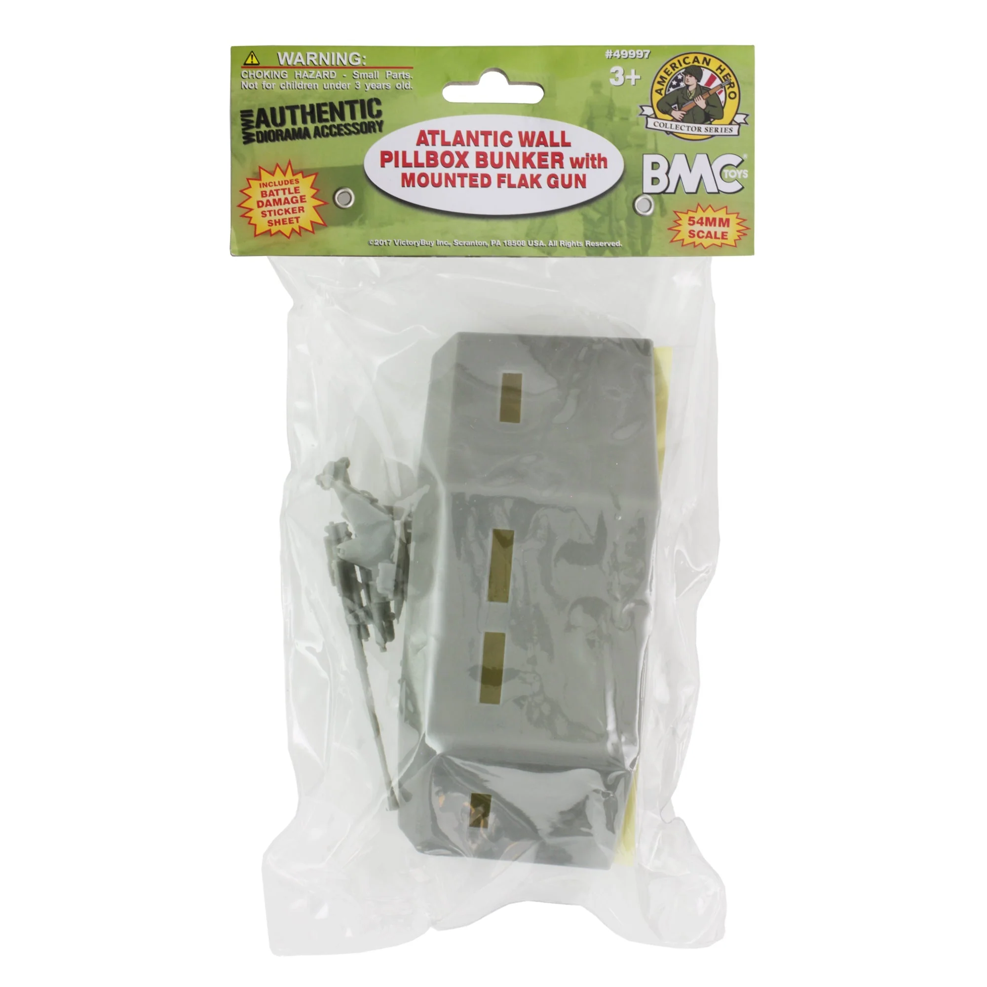 BMC WW2 Pillbox Bunker Defense & Artillery - 1:32 Accessory for Plastic Army Men - Image 4