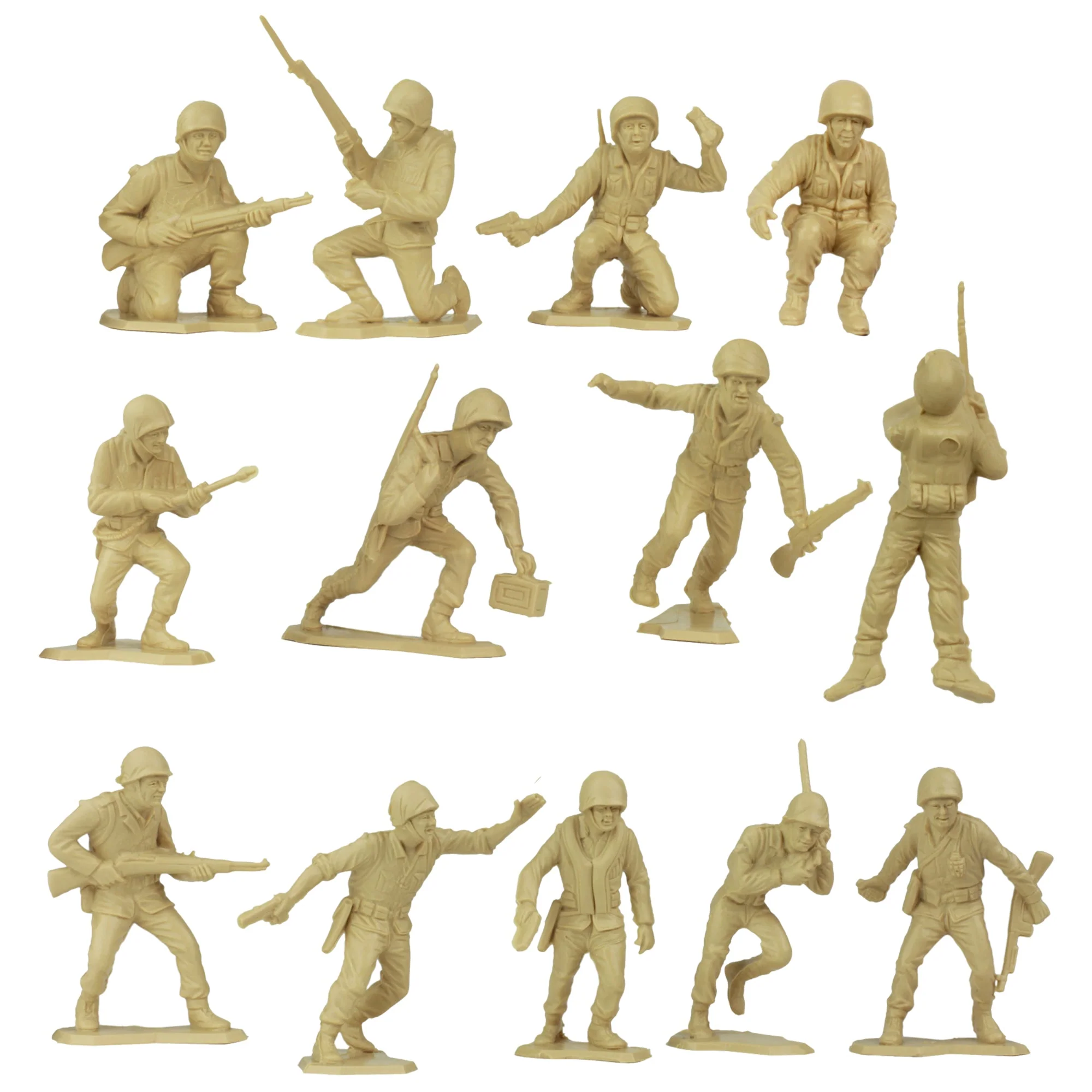 BMC Bucket of Plastic Army People - Tan vs Green 101pc Soldier Playset - US Made - Image 10