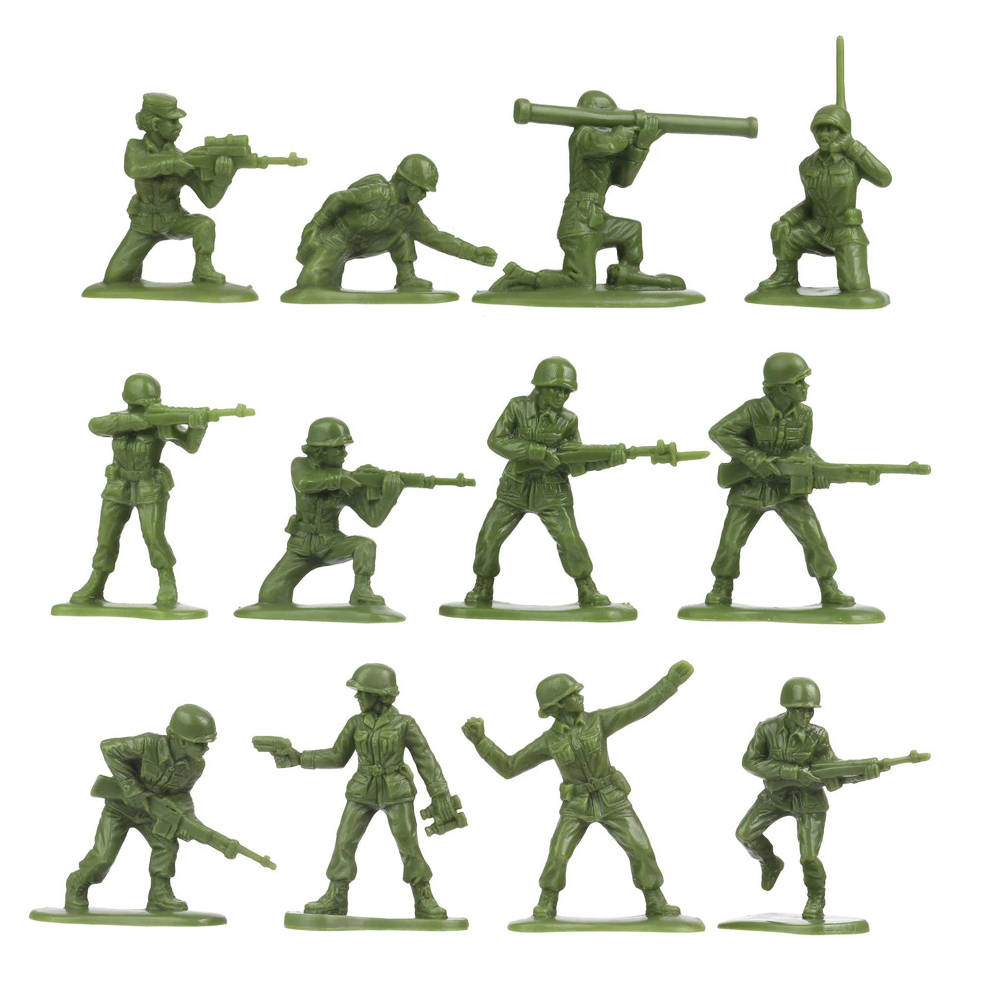BMC Bucket of Plastic Army People - Tan vs Green 101pc Soldier Playset - US Made - Image 3