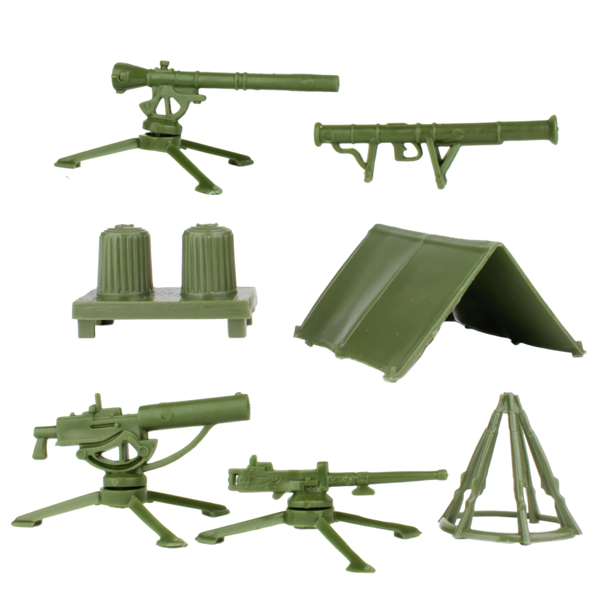 BMC Bucket of Plastic Army Women - Tan vs Green 100pc Soldier Playset - US Made - Image 10