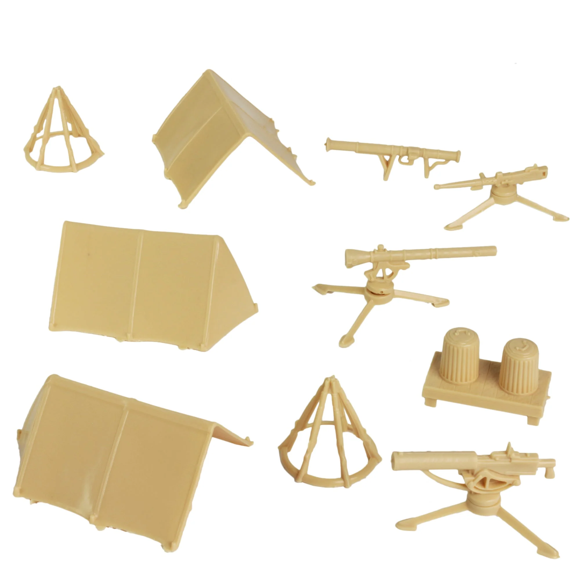 BMC Bucket of Plastic Army Women - Tan vs Green 100pc Soldier Playset - US Made - Image 11