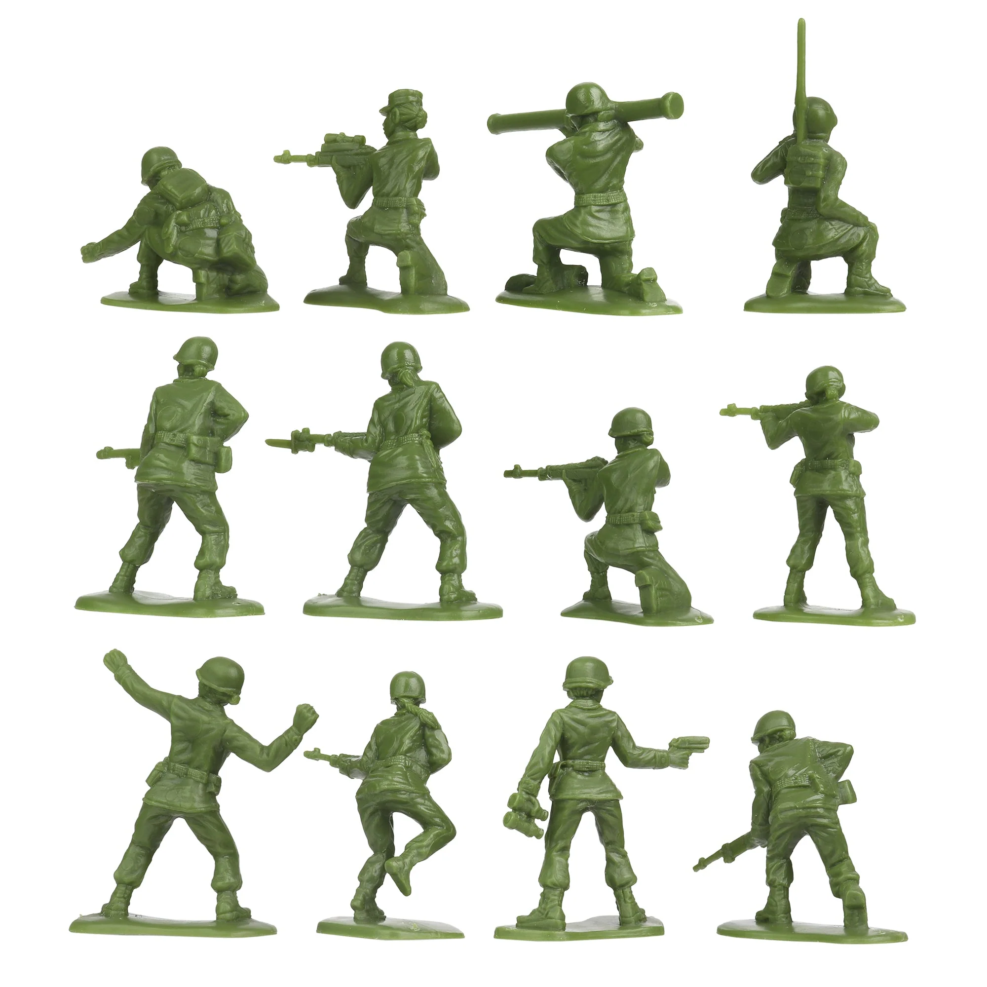 BMC Bucket of Plastic Army Women - Tan vs Green 100pc Soldier Playset - US Made - Image 14