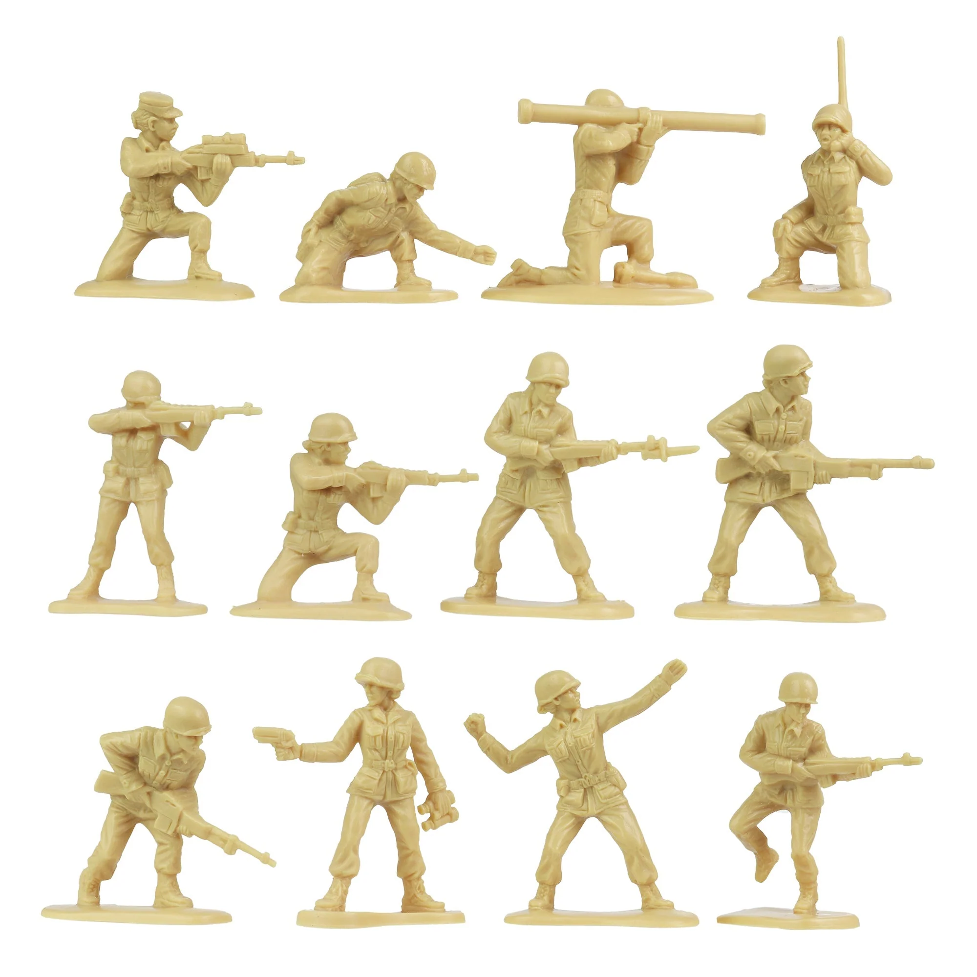 BMC Bucket of Plastic Army Women - Tan vs Green 100pc Soldier Playset - US Made - Image 6