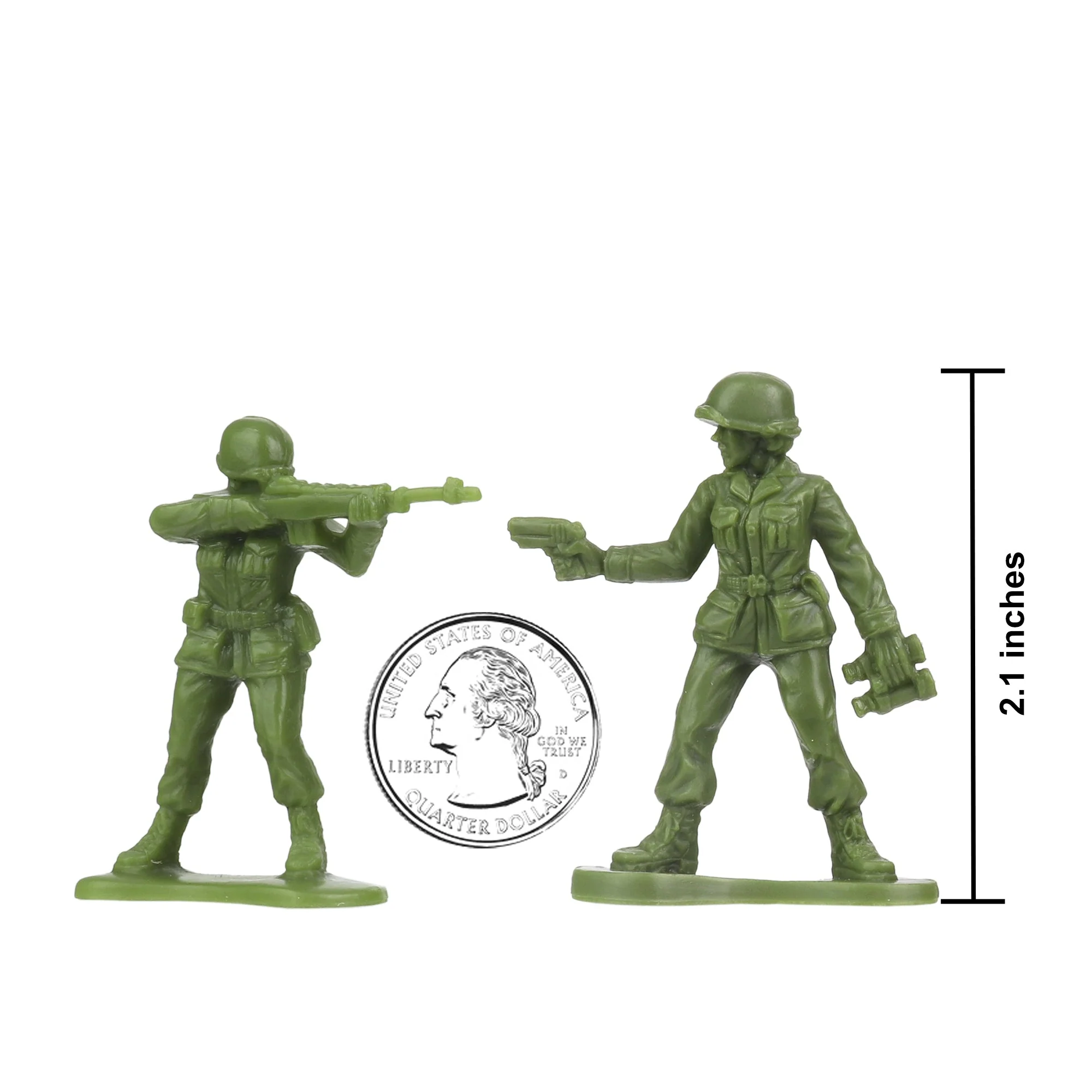 BMC Plastic Army Women - OD Green 36pc Female Soldier Figures - Made in USA - Image 4