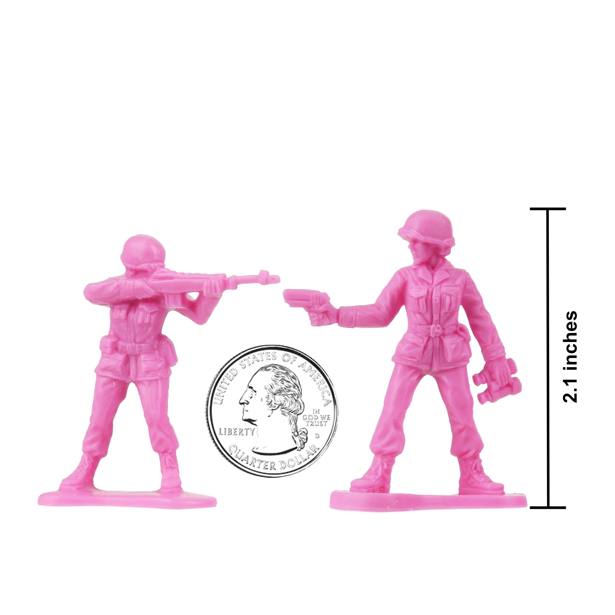 BMC Plastic Army Women - Pink 36pc Female Soldier Figures - Made in USA - Image 4