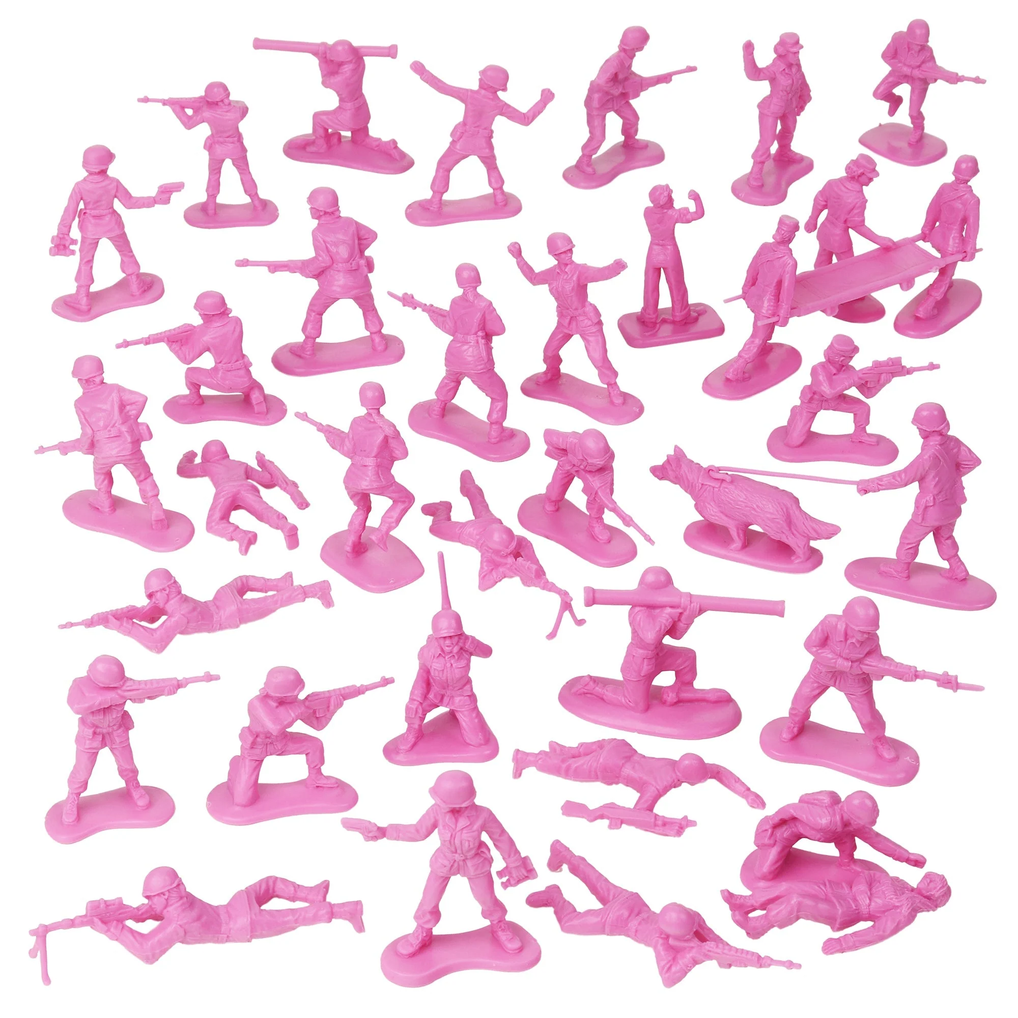 BMC Plastic Army Women - Pink 36pc Female Soldier Figures - Made in USA - Image 5
