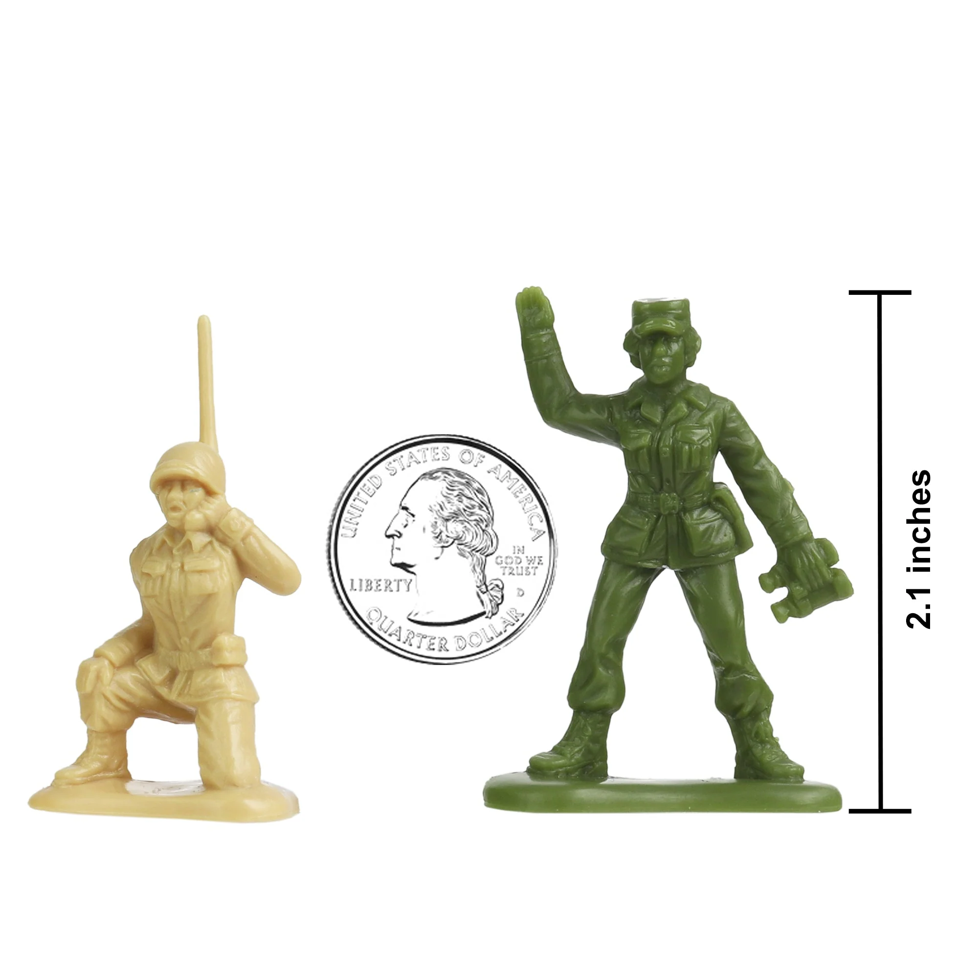BMC Plastic Army Women Medical & Support - OD & Tan 24pc Female Soldier Figures - Image 2