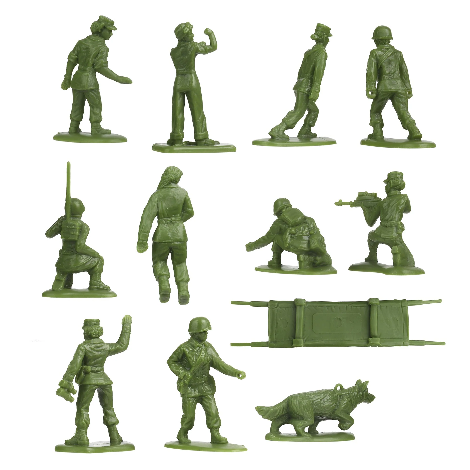 BMC Plastic Army Women Medical & Support - OD & Tan 24pc Female Soldier Figures - Image 5