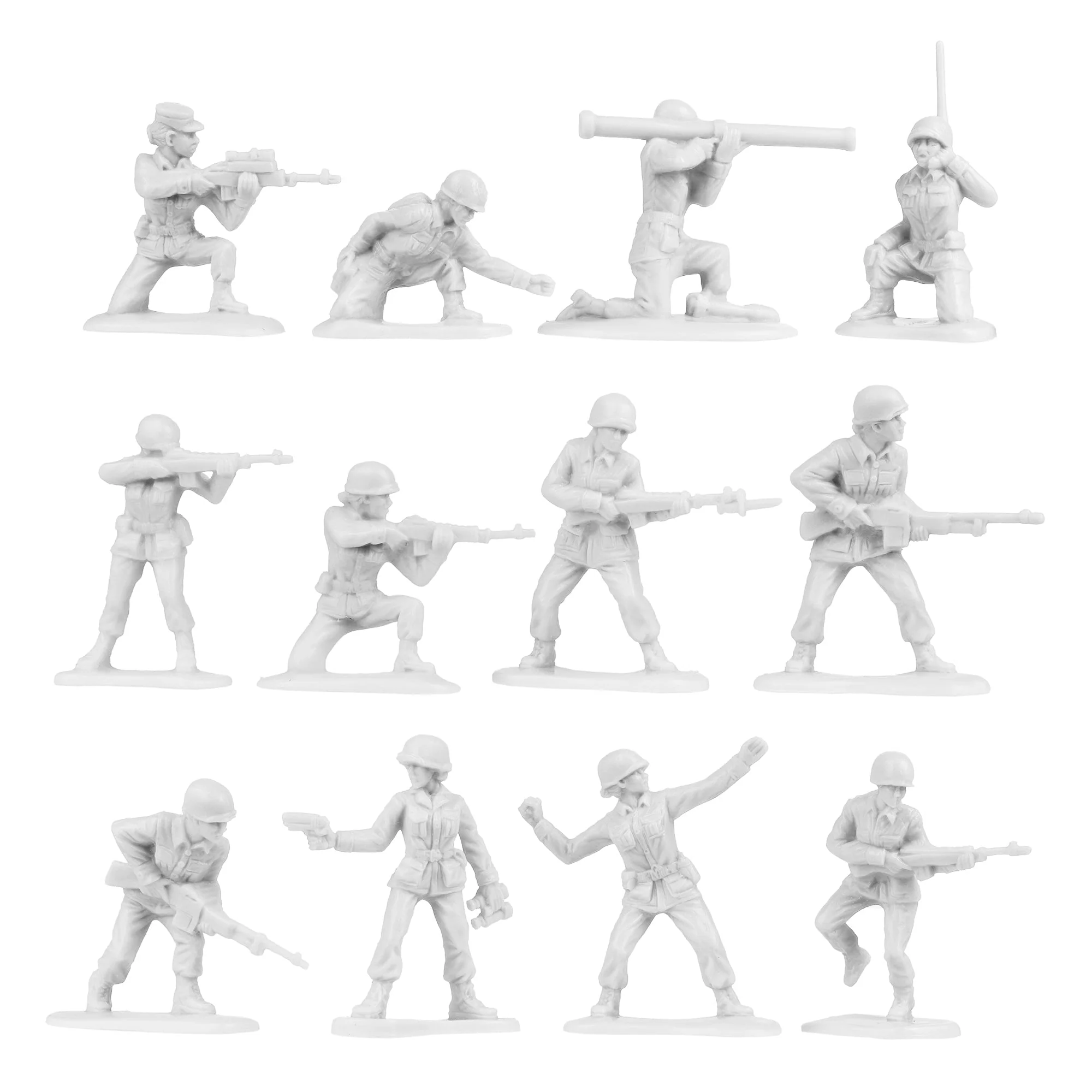 BMC Plastic Army Women - White 36pc Female Soldier Figures - Made in USA - Image 3