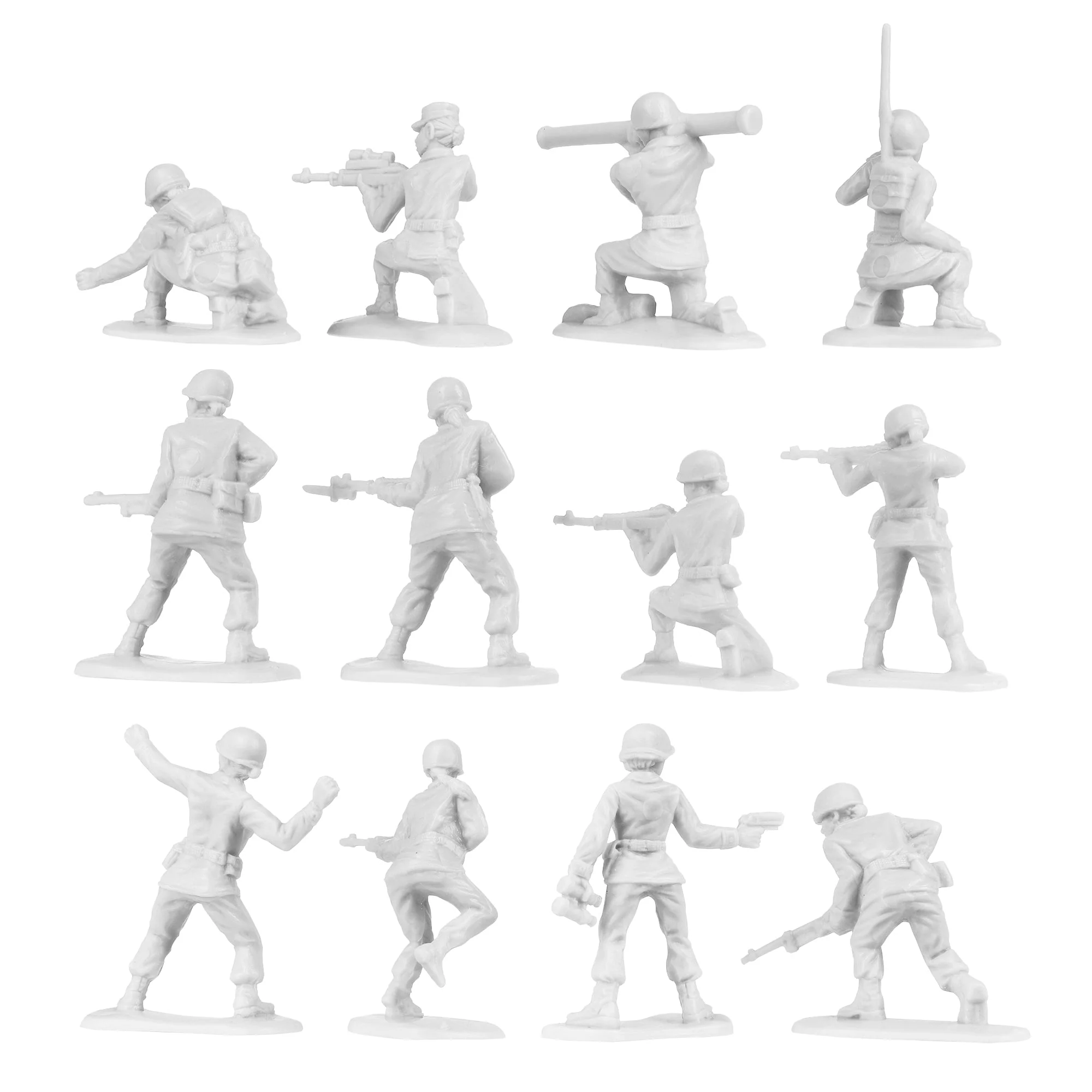 BMC Plastic Army Women - White 36pc Female Soldier Figures - Made in USA - Image 5