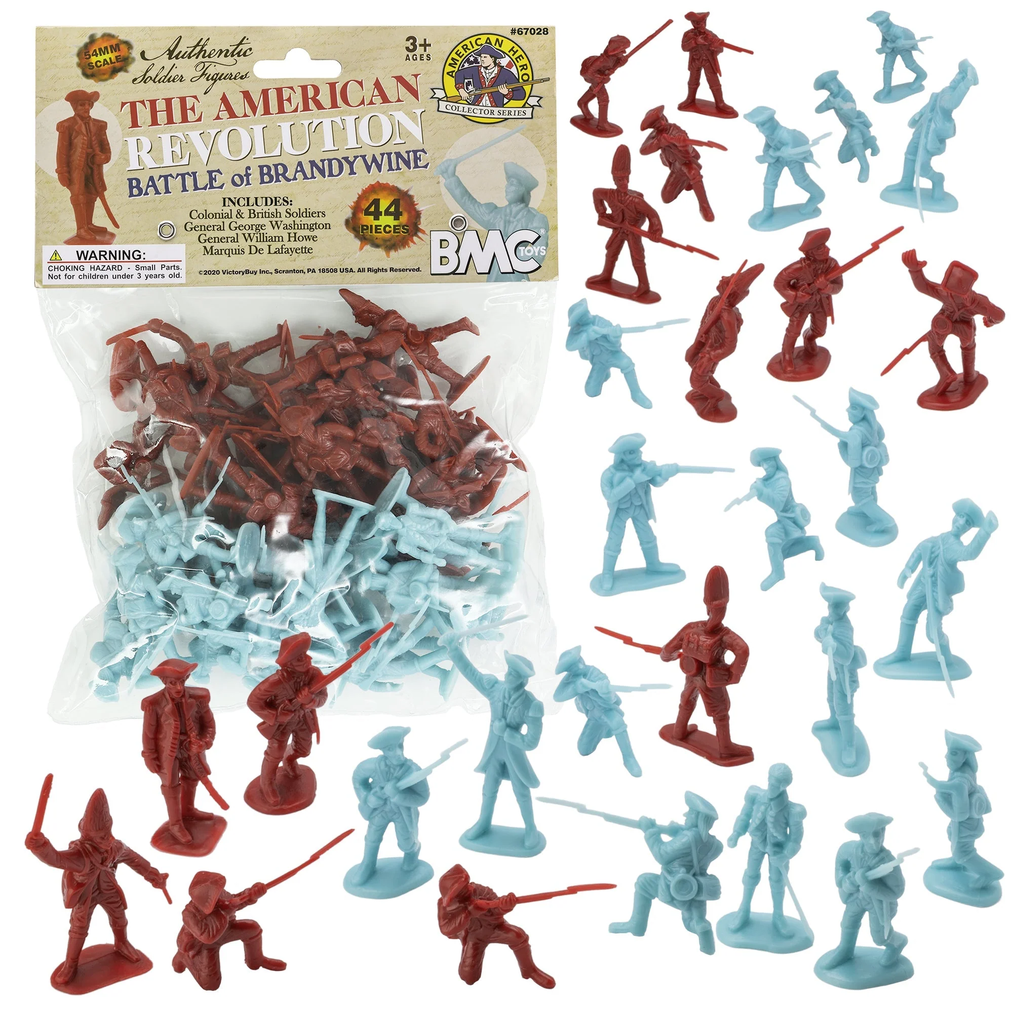 BMC Revolutionary War Battle of Brandywine 44pc Plastic Army Men Soldier Figures