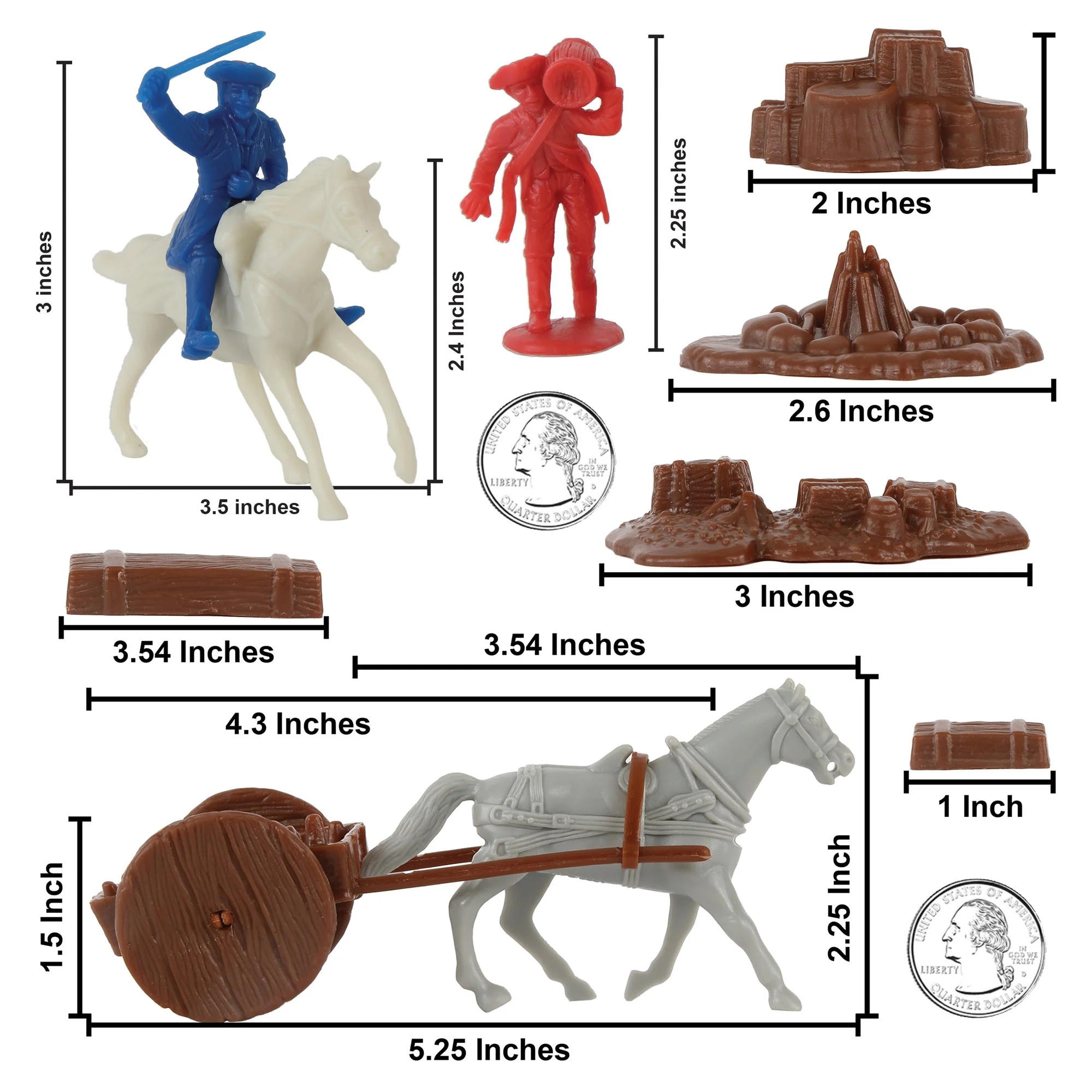 BMC Revolutionary War Battle of Bunker Hill - 115pc Plastic Army Soldier Playset - Image 2