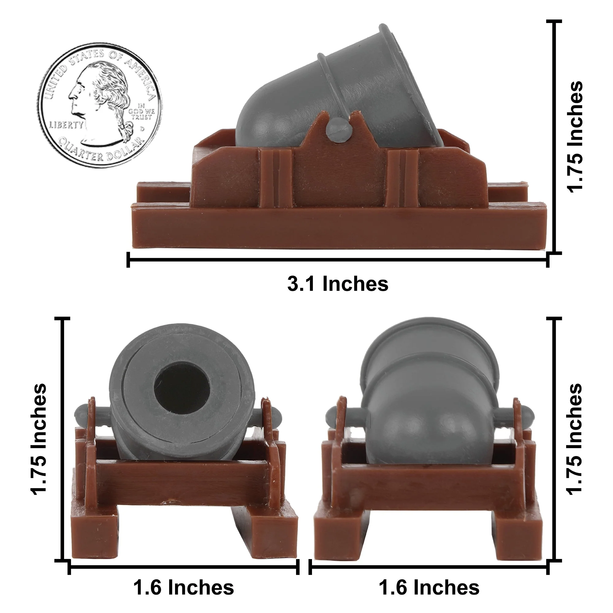 BMC Revolutionary War Cannon & Mortar - Miniature 6pc Plastic Soldiers Accessory - Image 3