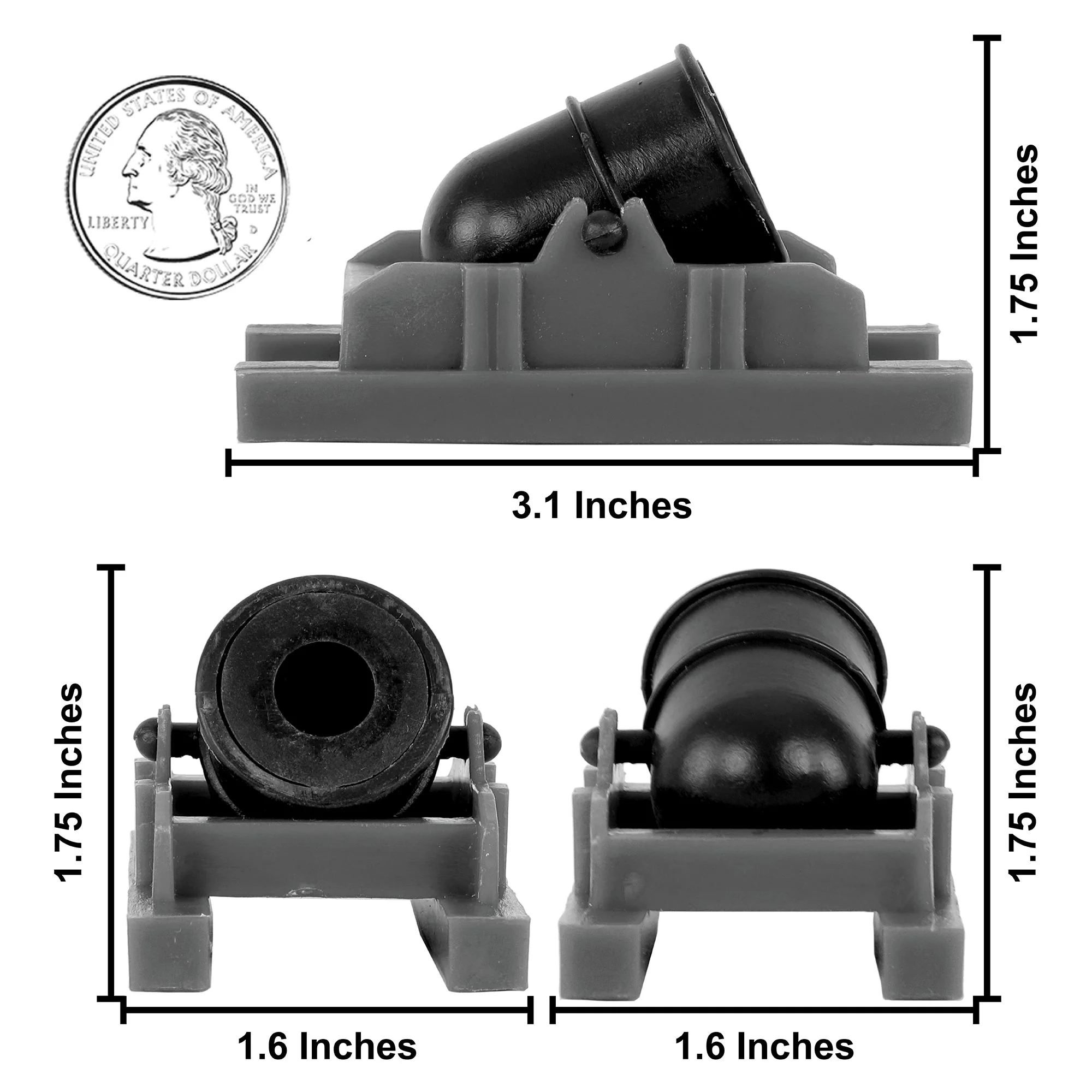 BMC Revolutionary War Cannon & Mortar - Miniature 6pc Plastic Soldiers Accessory - Image 3
