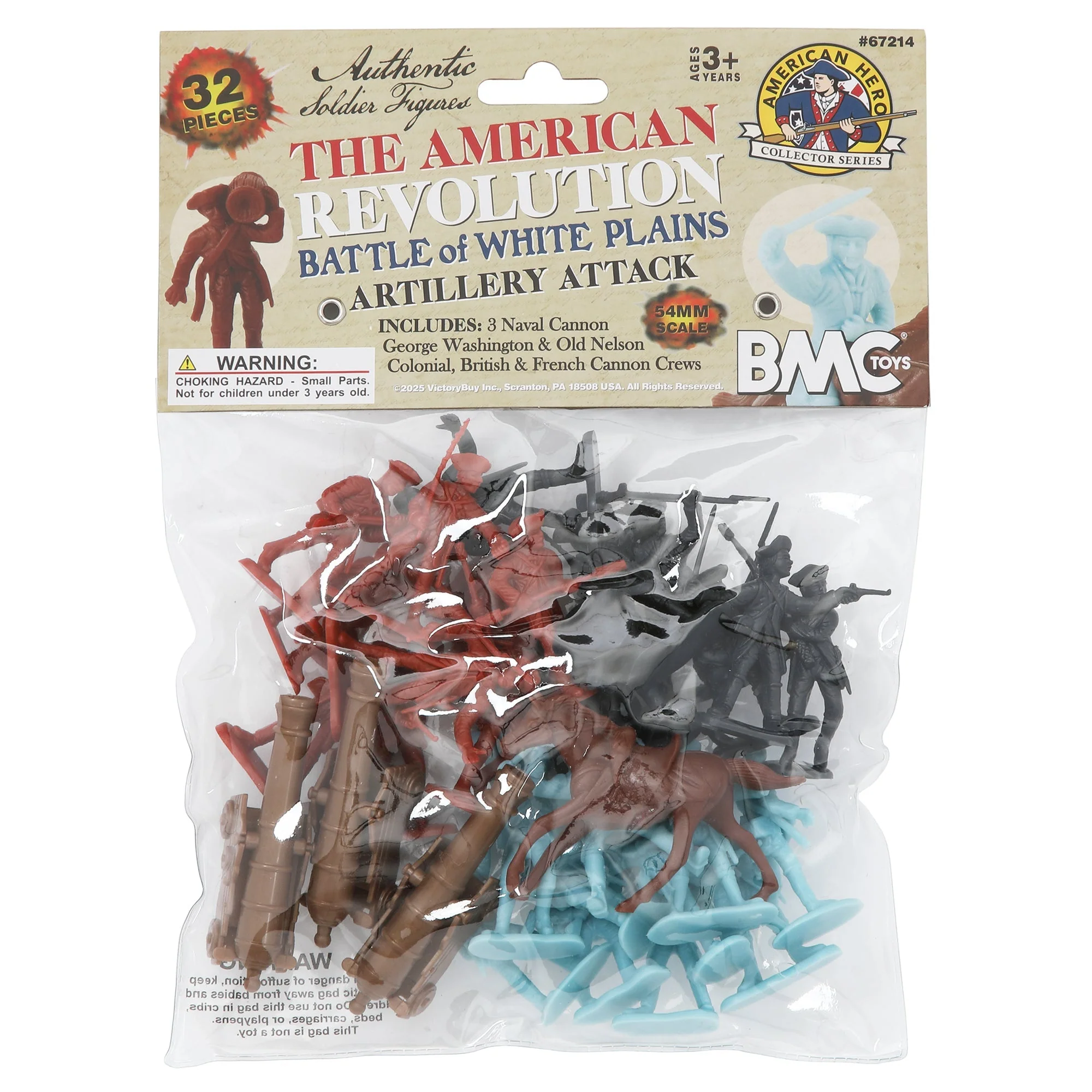 BMC ARW Battle of White Plains Artillery Crews - 32pc Plastic Soldiers & Cannon - Image 7