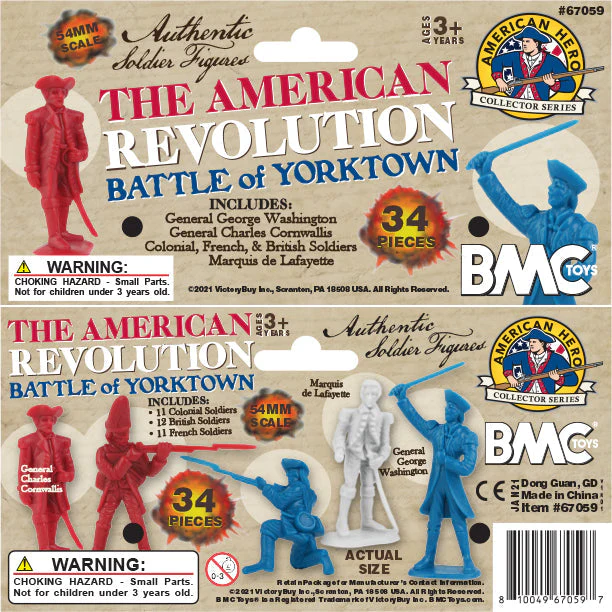 BMC Revolutionary War Plastic Army Men - 34 British, American, French Soldiers - Image 10