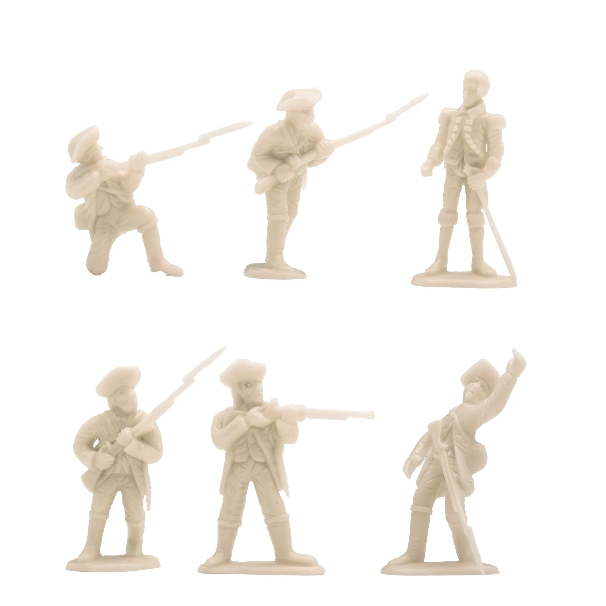 BMC Revolutionary War Plastic Army Men - 34 British, American, French Soldiers - Image 6