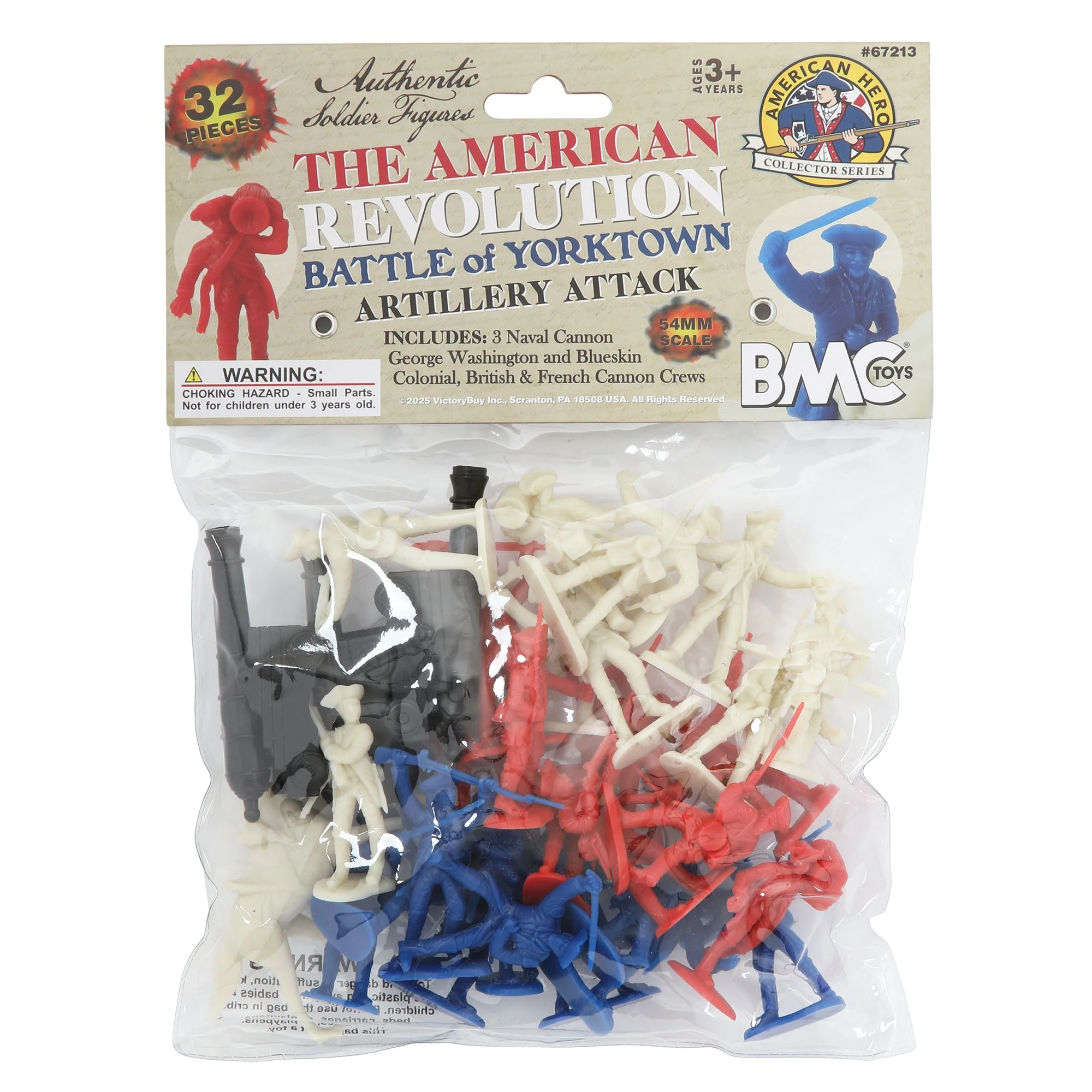 BMC Revolutionary War Yorktown Artillery Crews - 32pc Plastic Soldiers & Cannon - Image 10