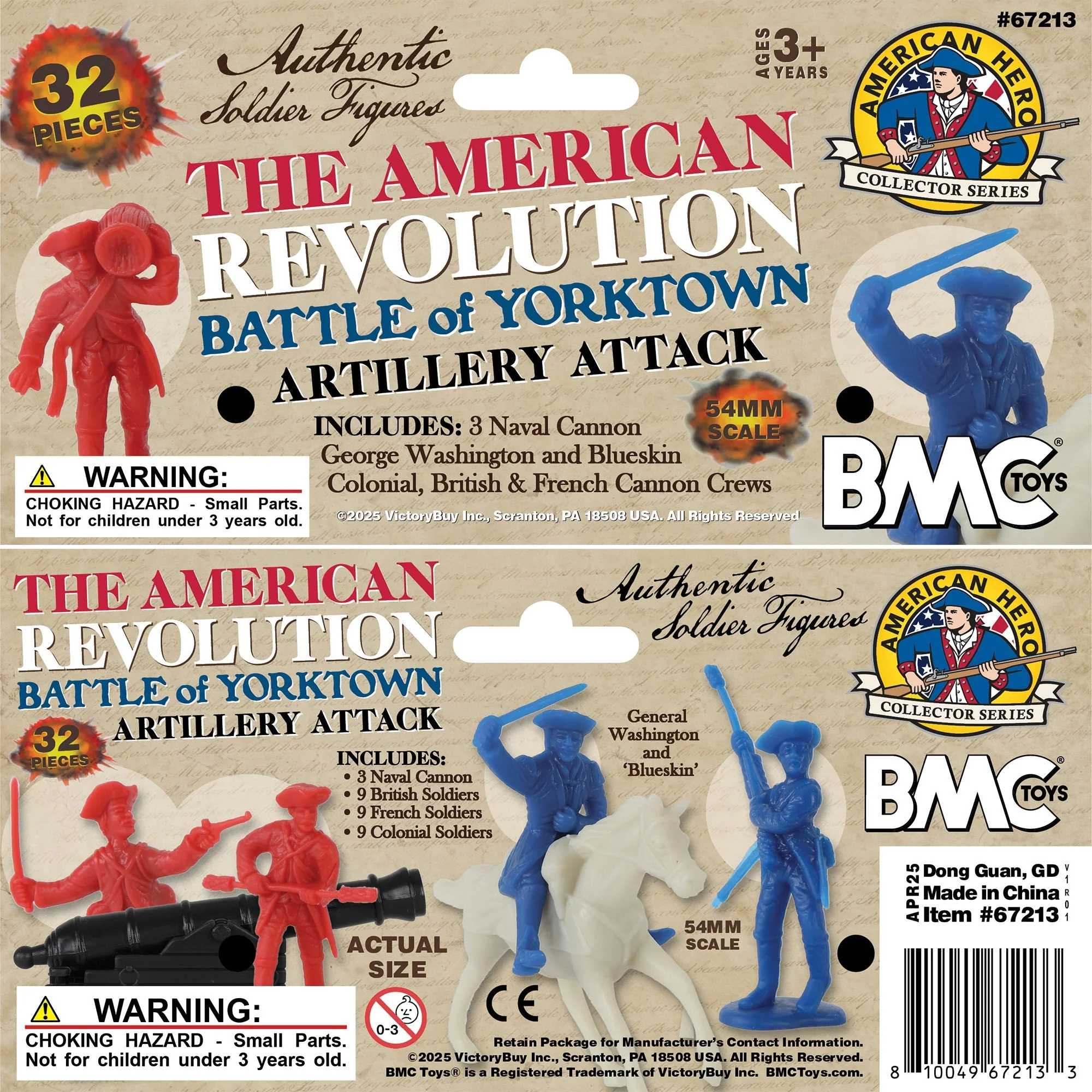 BMC Revolutionary War Yorktown Artillery Crews - 32pc Plastic Soldiers & Cannon - Image 11