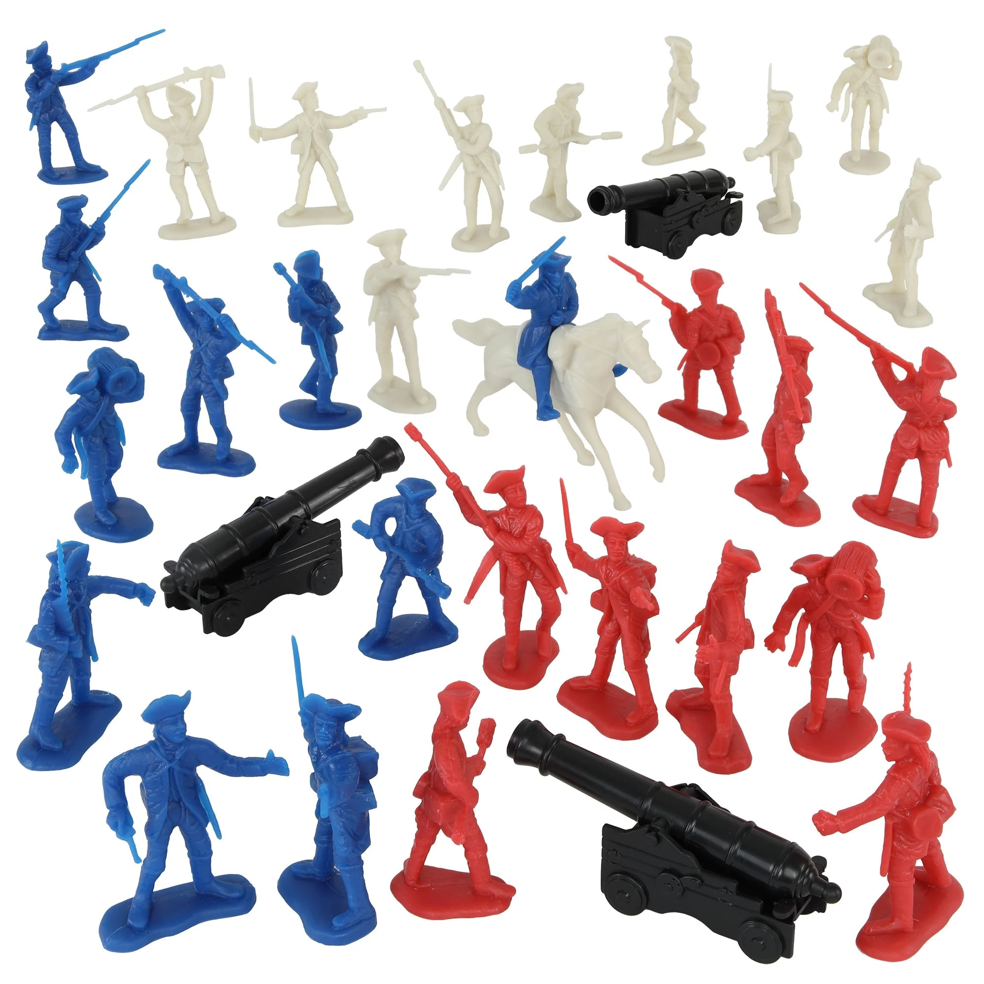 BMC Revolutionary War Yorktown Artillery Crews - 32pc Plastic Soldiers & Cannon - Image 6