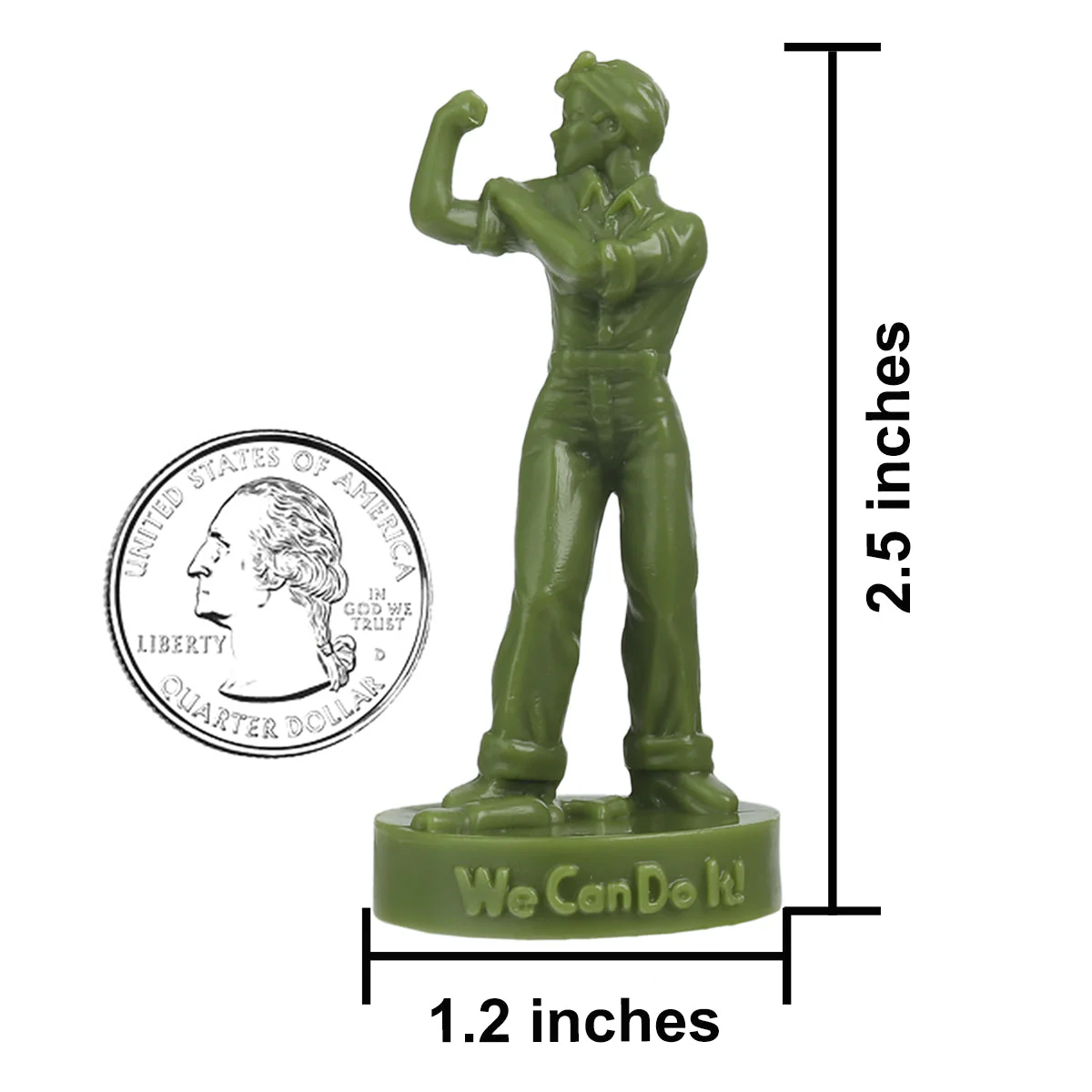 BMC ROSIE the RIVETER Plastic Figures - 12pc Army Toy Color Statues - Image 3