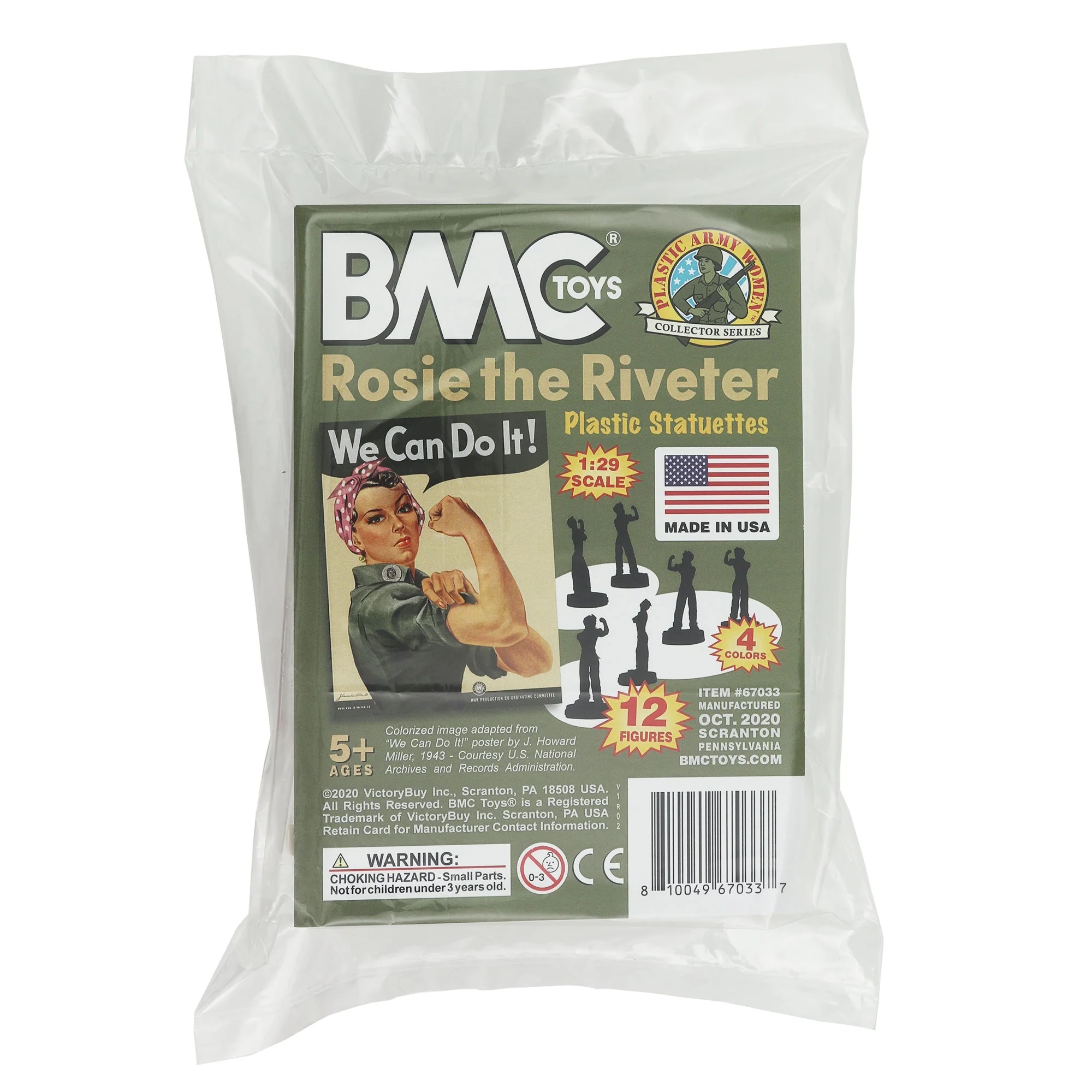BMC ROSIE the RIVETER Plastic Figures - 12pc Army Toy Color Statues - Image 5
