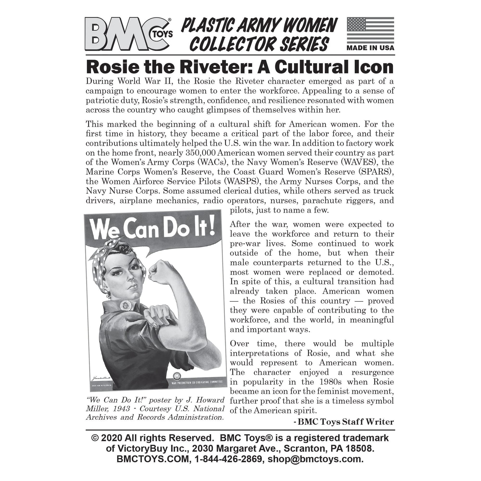 BMC ROSIE the RIVETER Plastic Figures - 12pc Army Toy Color Statues - Image 7