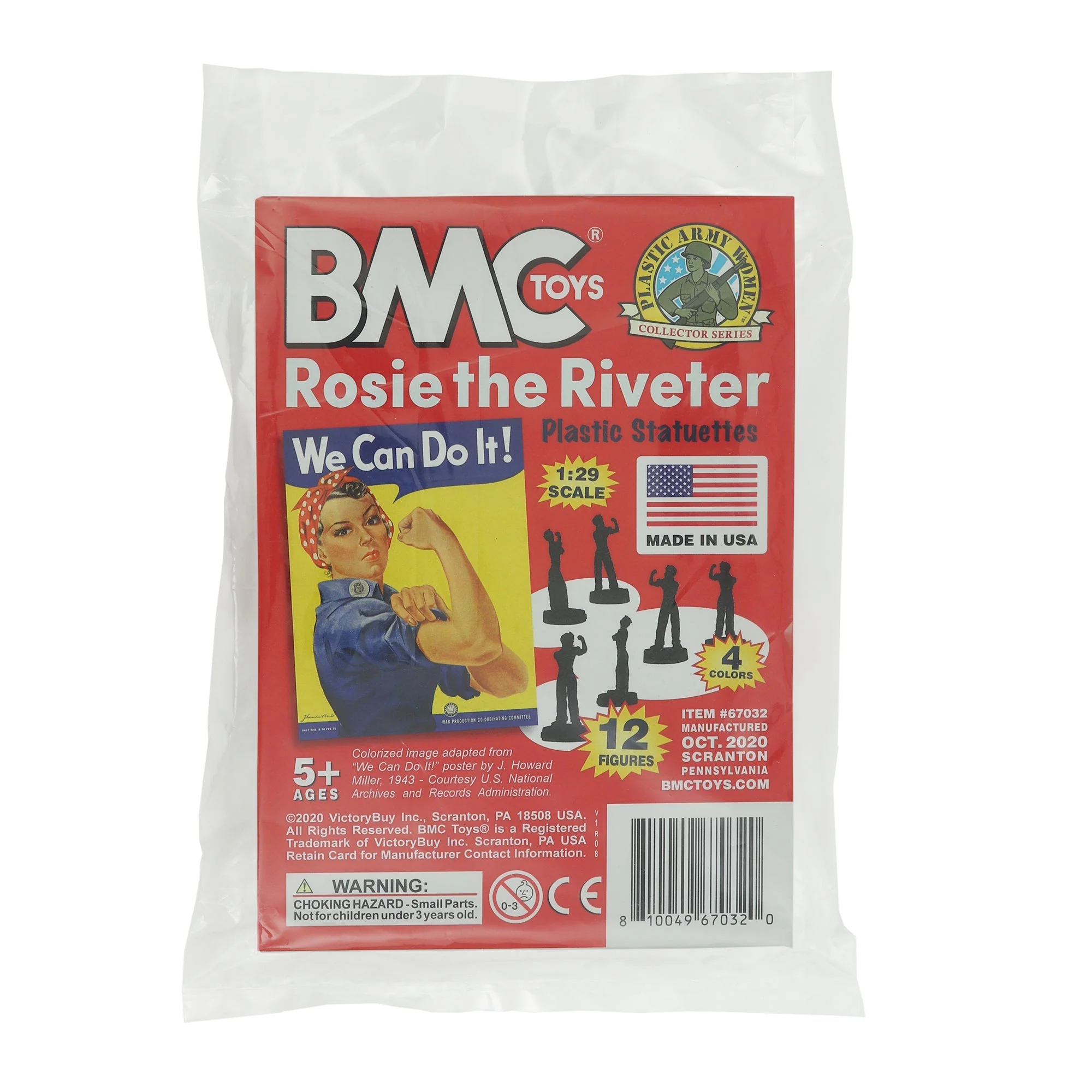 BMC ROSIE the RIVETER Plastic Figures - 12pc Patriotic Poster Color Statues - Image 4