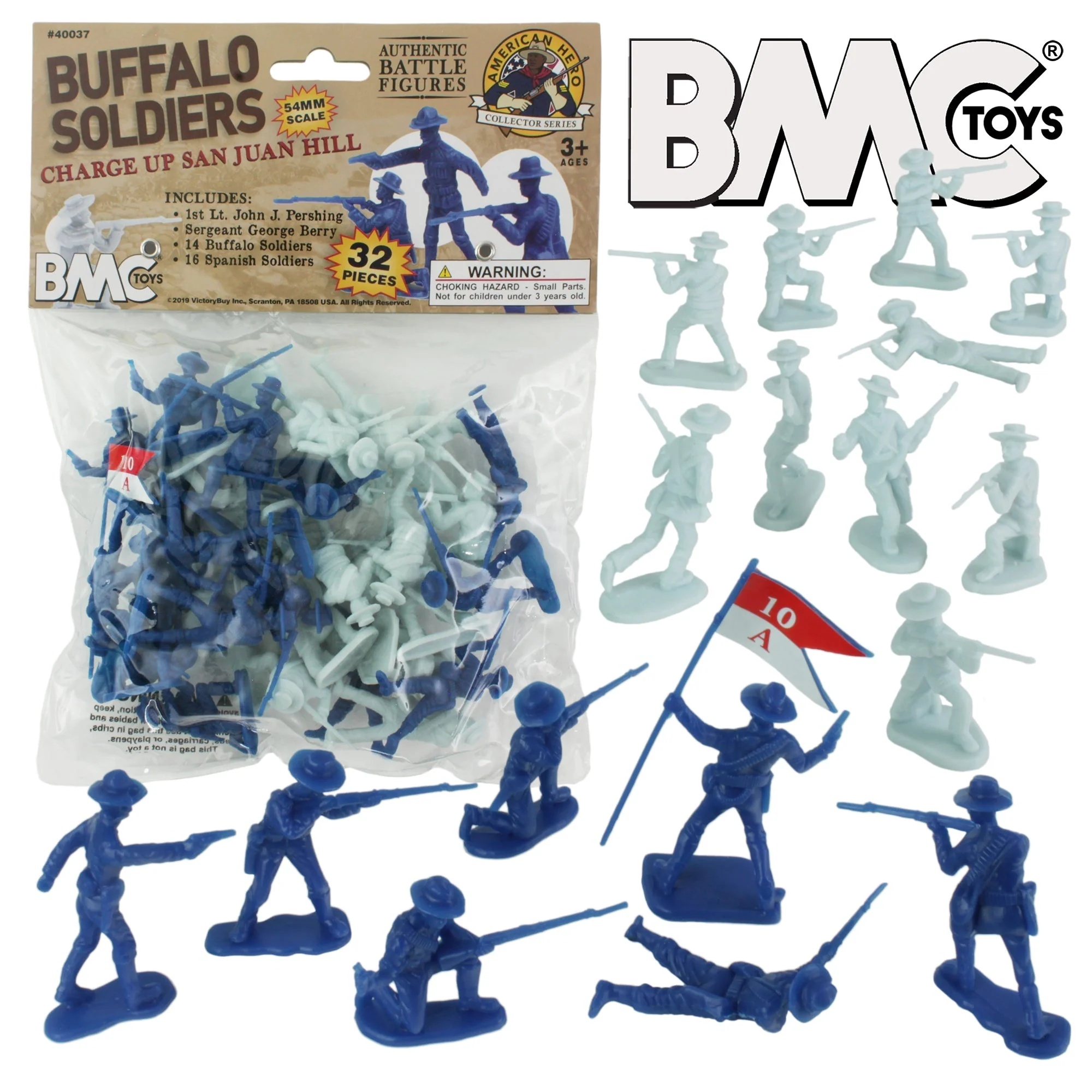 BMC Buffalo Soldiers Charge Up San Juan Hill - 32pc Soldier Figures - Image 9