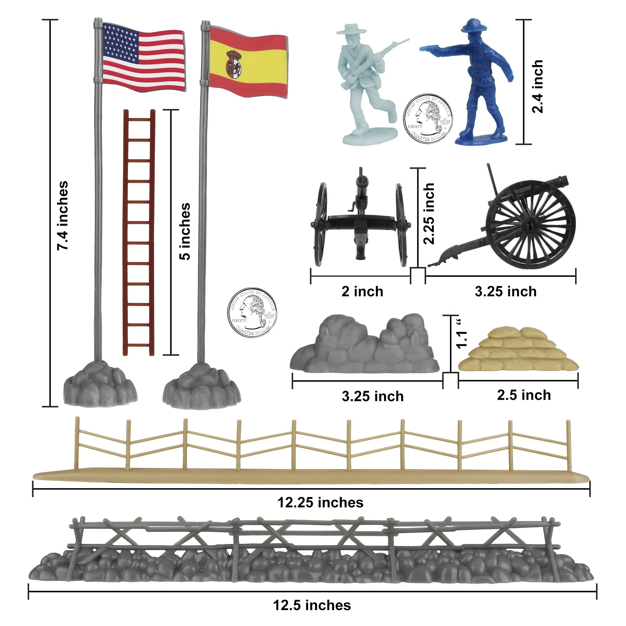 BMC The Rough Riders Charge Up San Juan Hill - 102pc Boxed Playset - Image 8