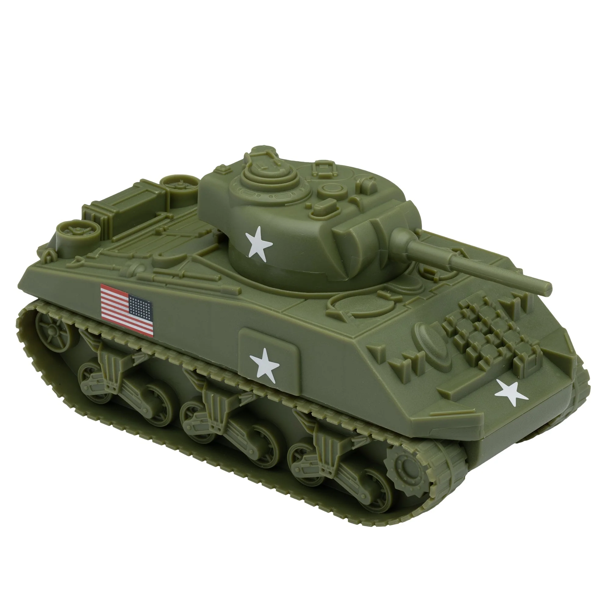 BMC WW2 Sherman M4 Tank - OD Green 1:32 Military Vehicle for Plastic Army Men - Image 5