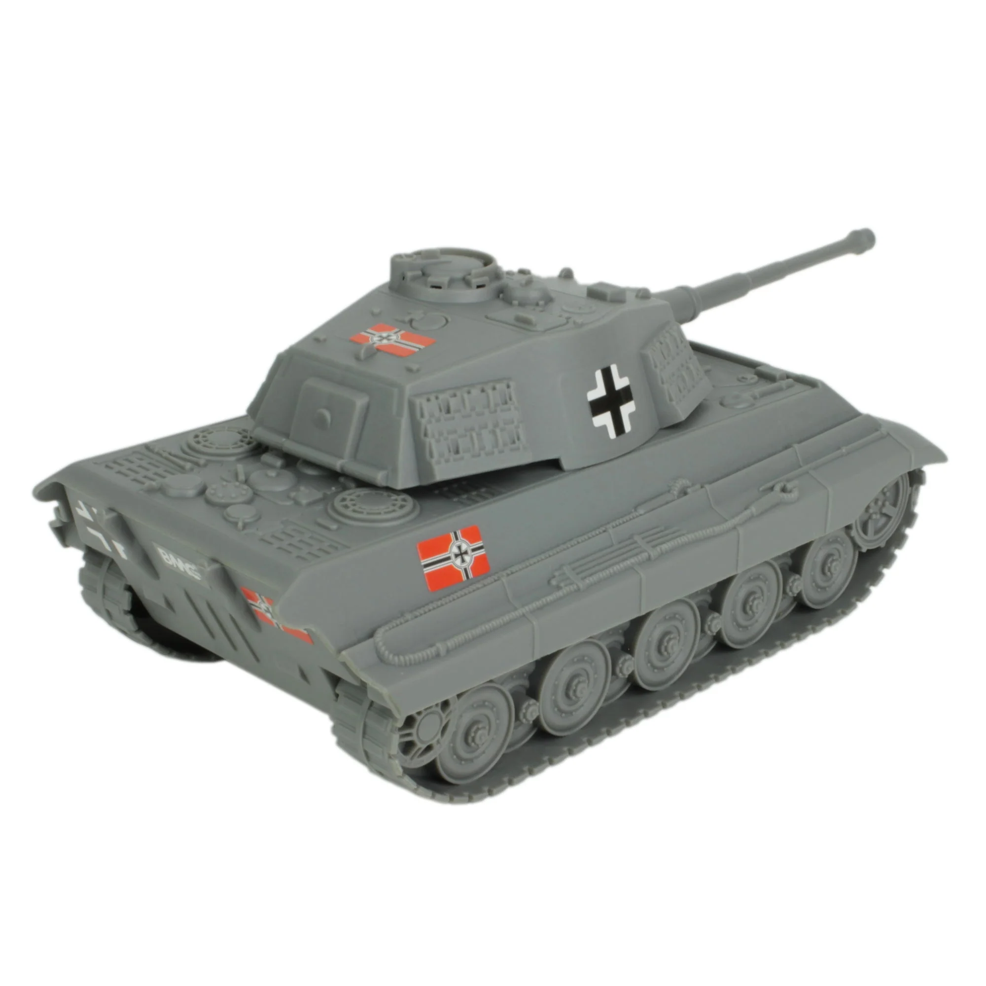 BMC WW2 German King Tiger Tank - Gray 1:32 Vehicle for Plastic Army Men - Image 3