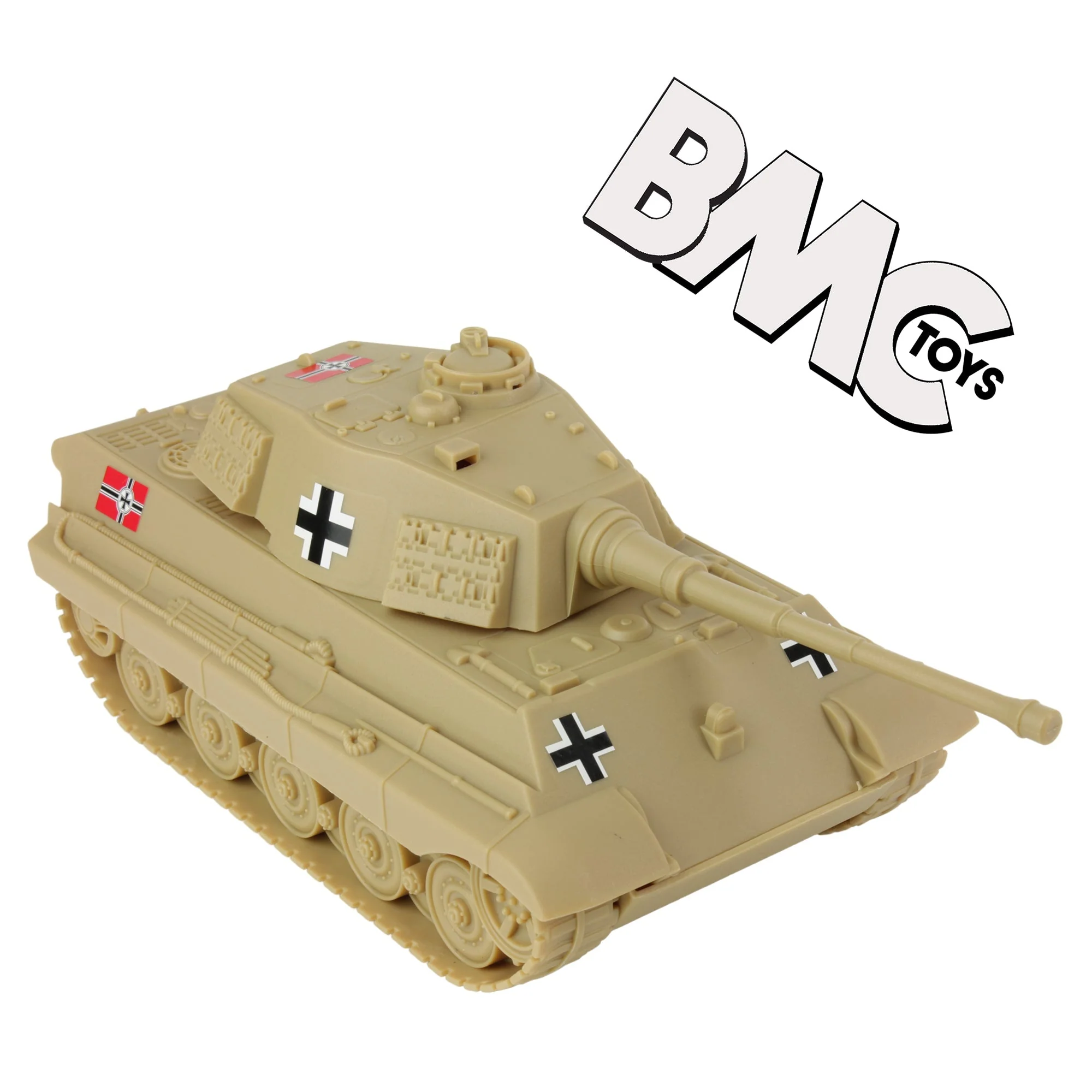 BMC WW2 German King Tiger Tank - Tan 1:32 Vehicle for Plastic Army Men - Image 6